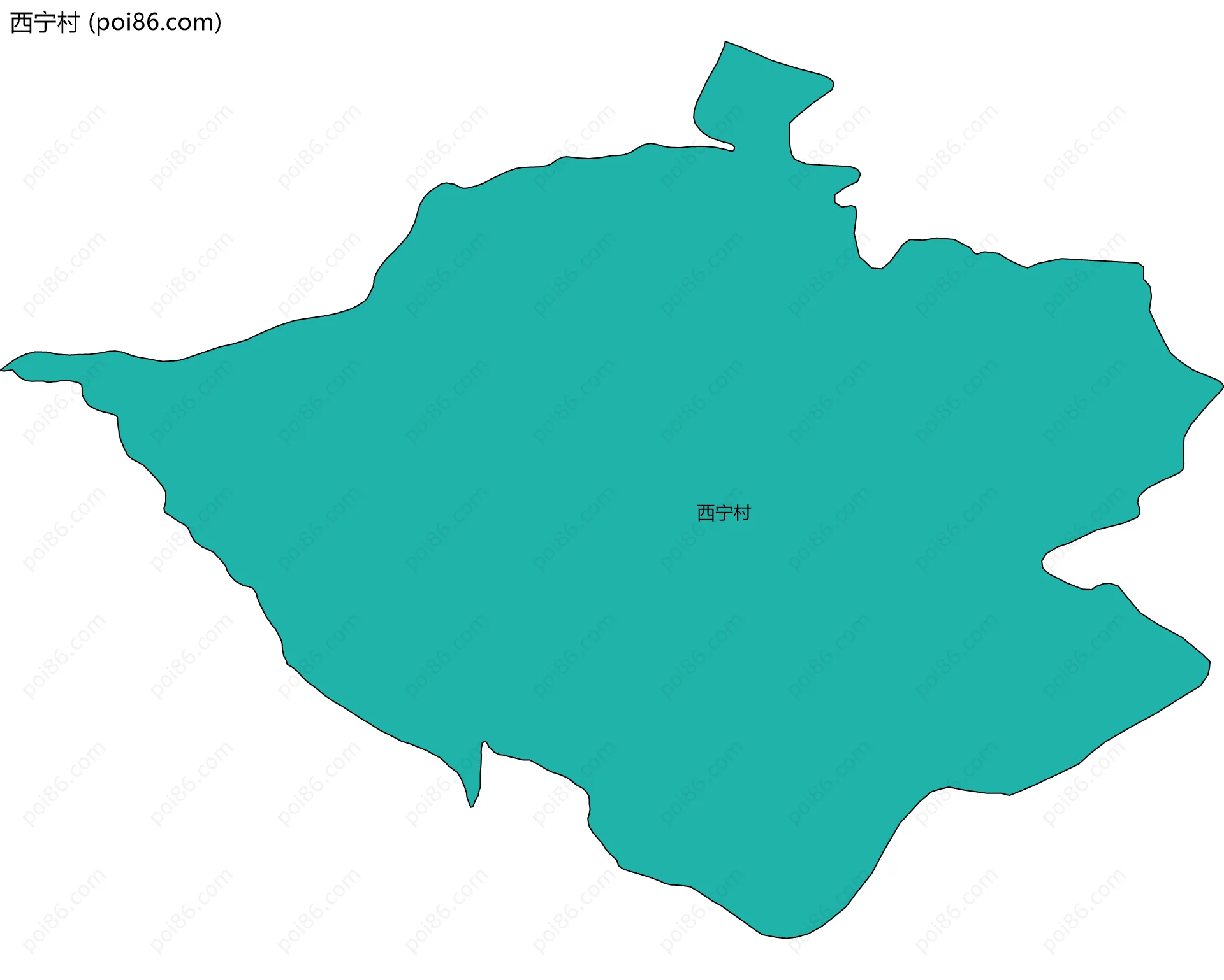 西宁村边界地图