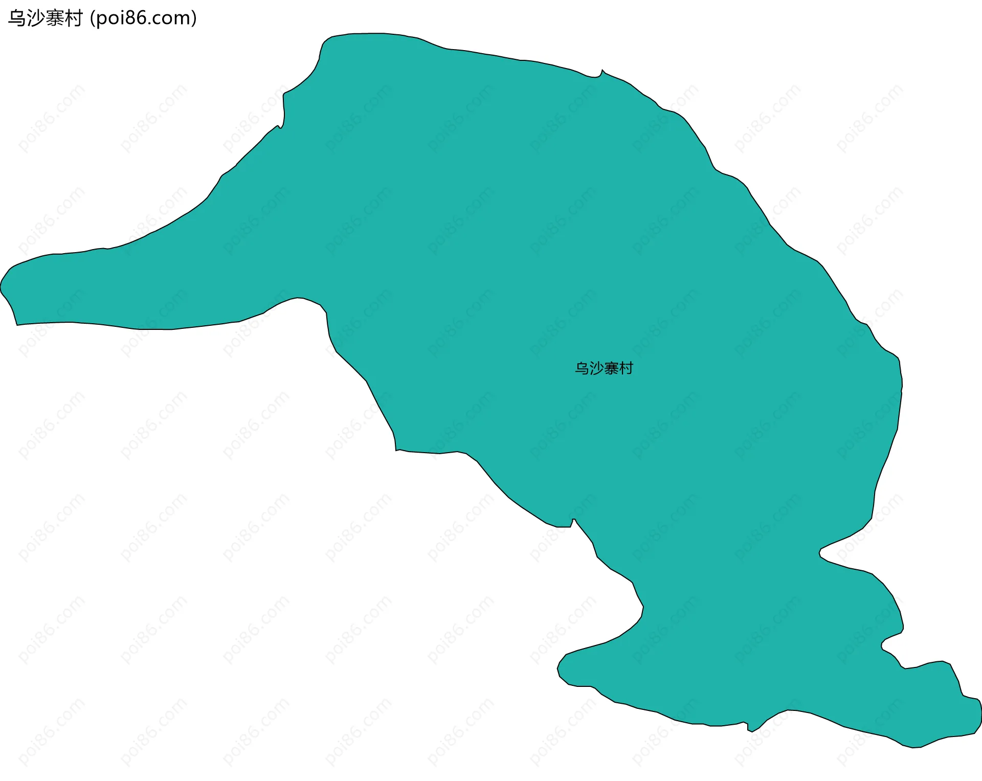 乌沙寨村边界地图