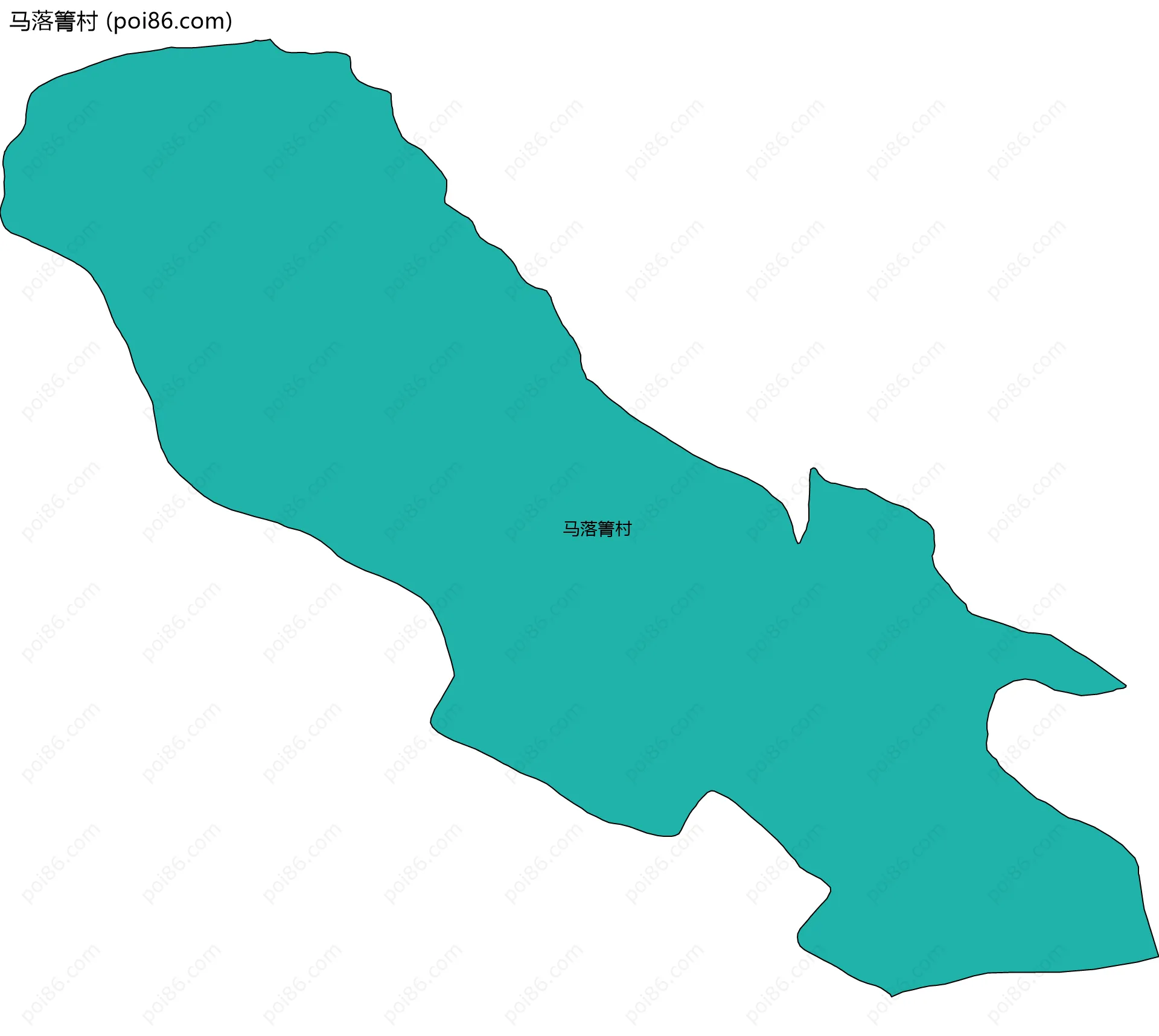 马落箐村边界地图