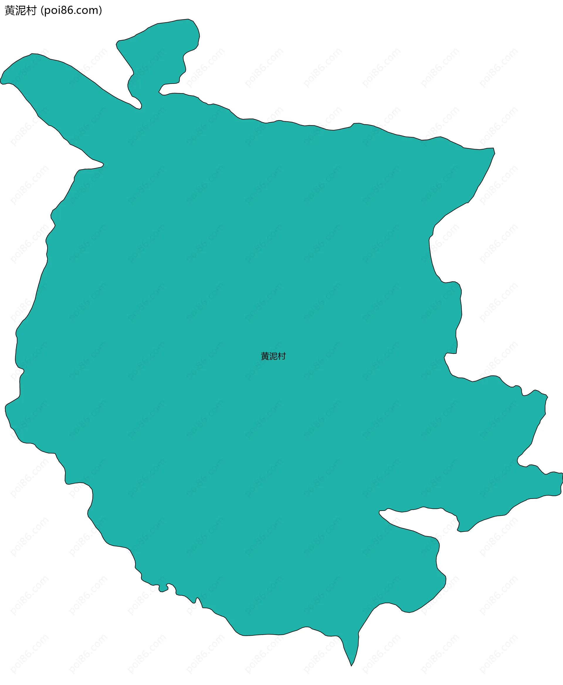 黄泥村边界地图