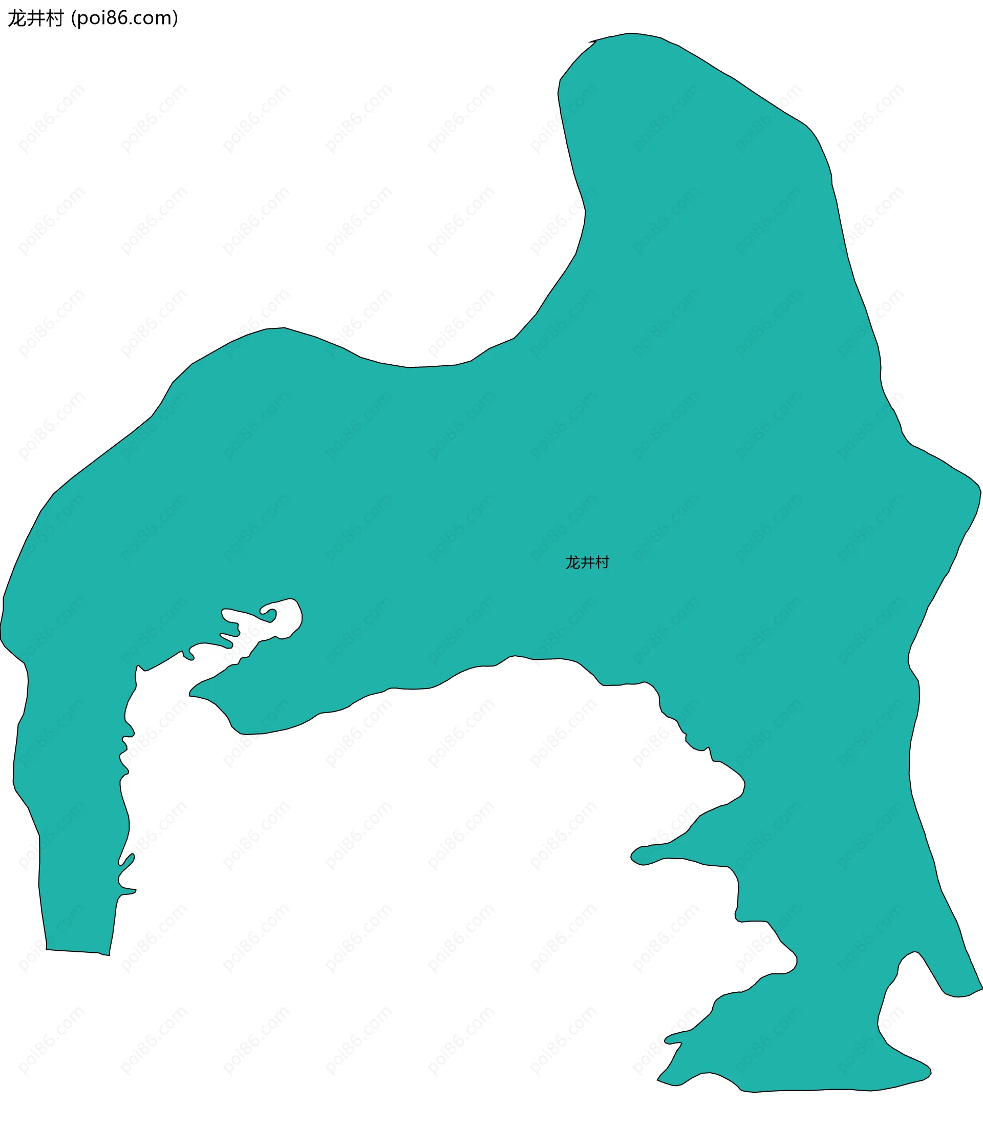 龙井村边界地图