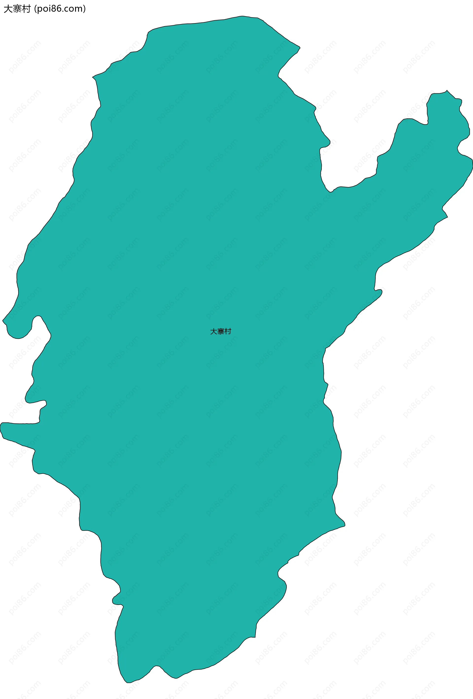 大寨村边界地图