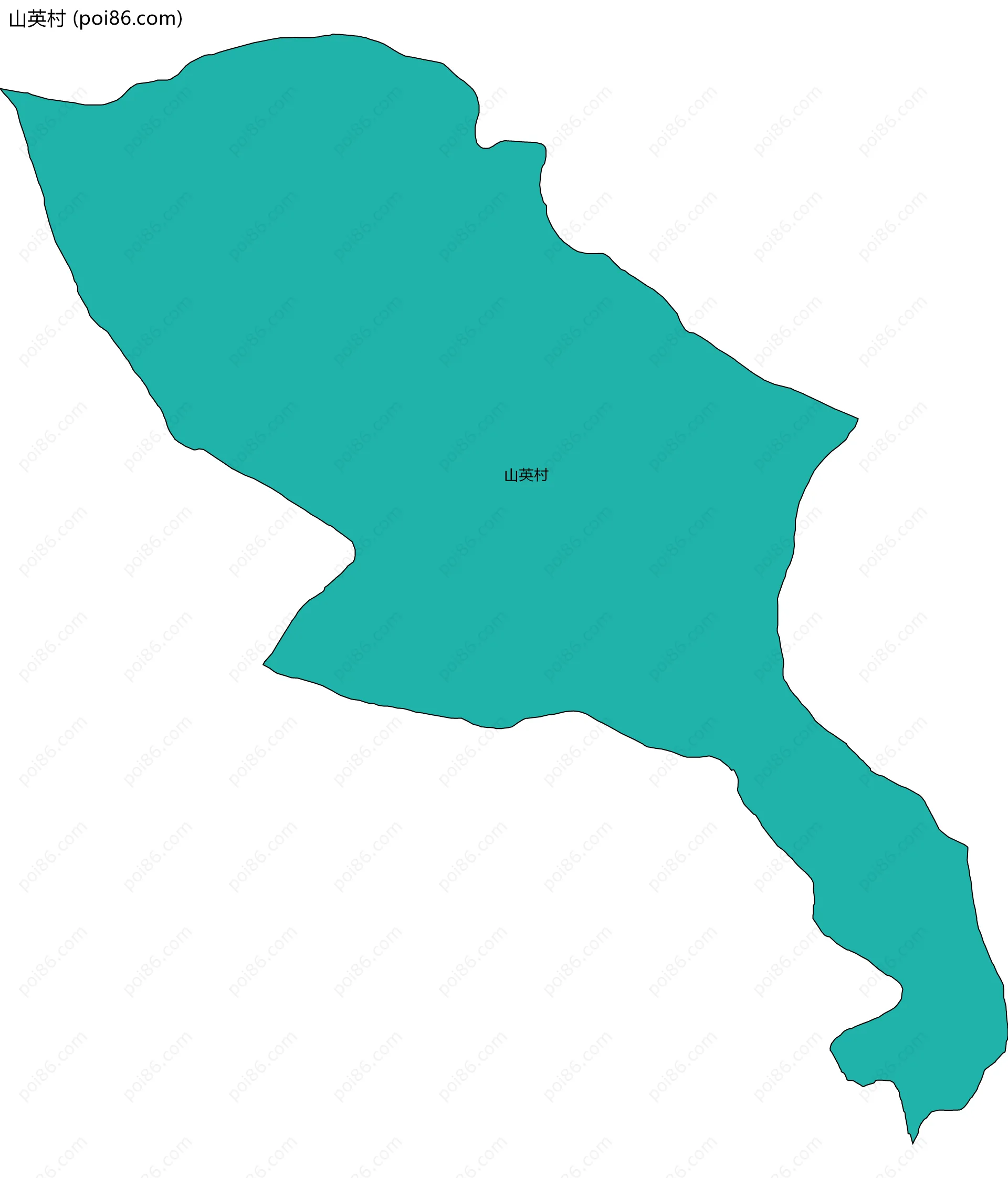 山英村边界地图
