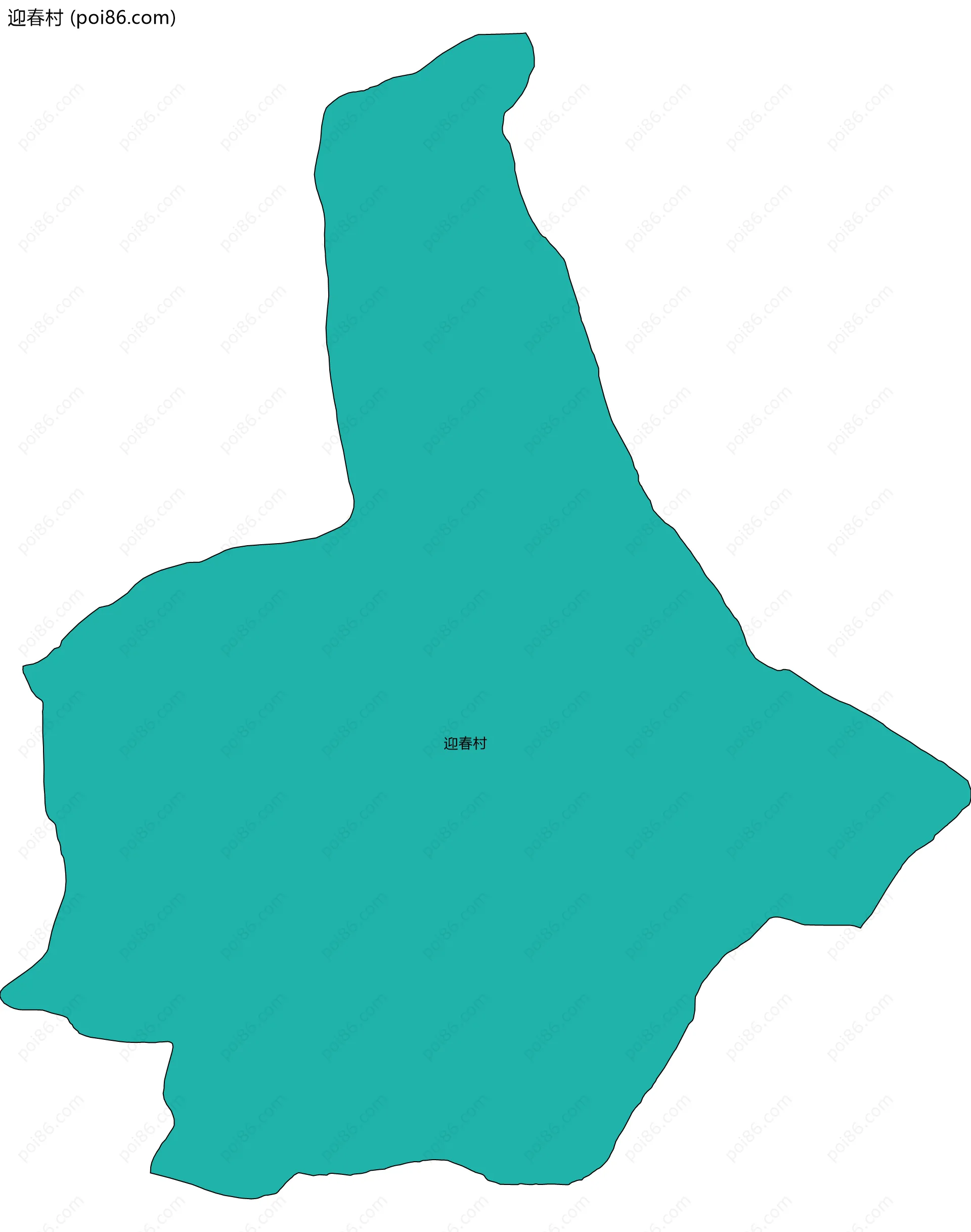 迎春村边界地图