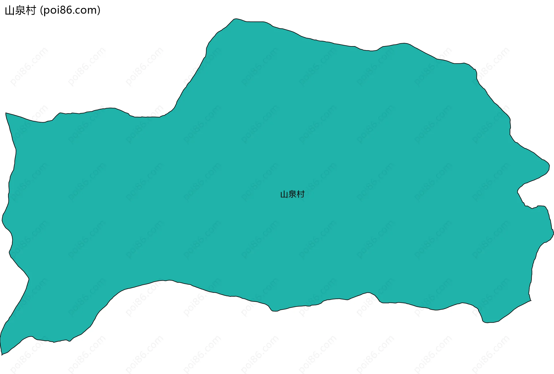 山泉村边界地图