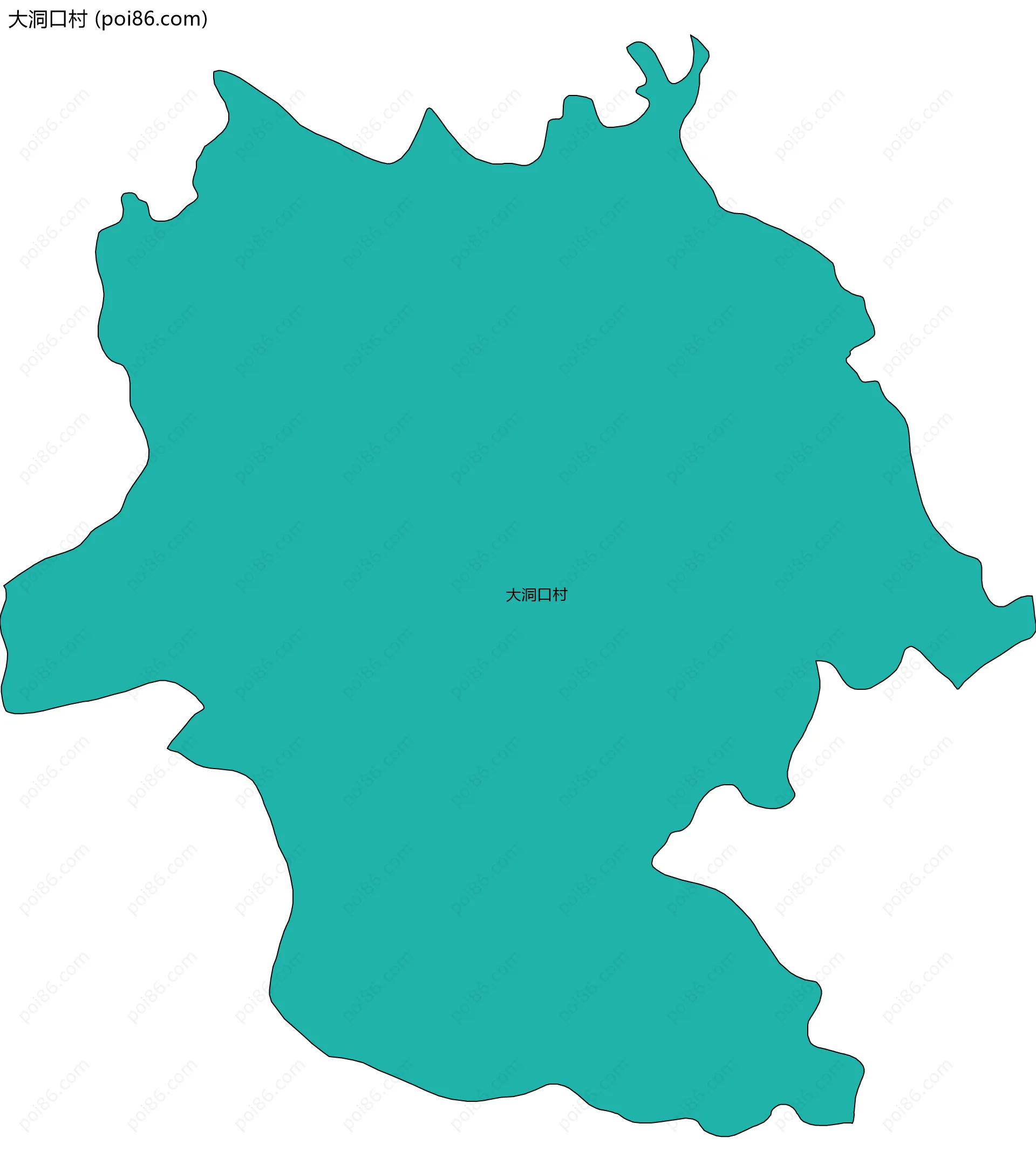 大洞口村边界地图
