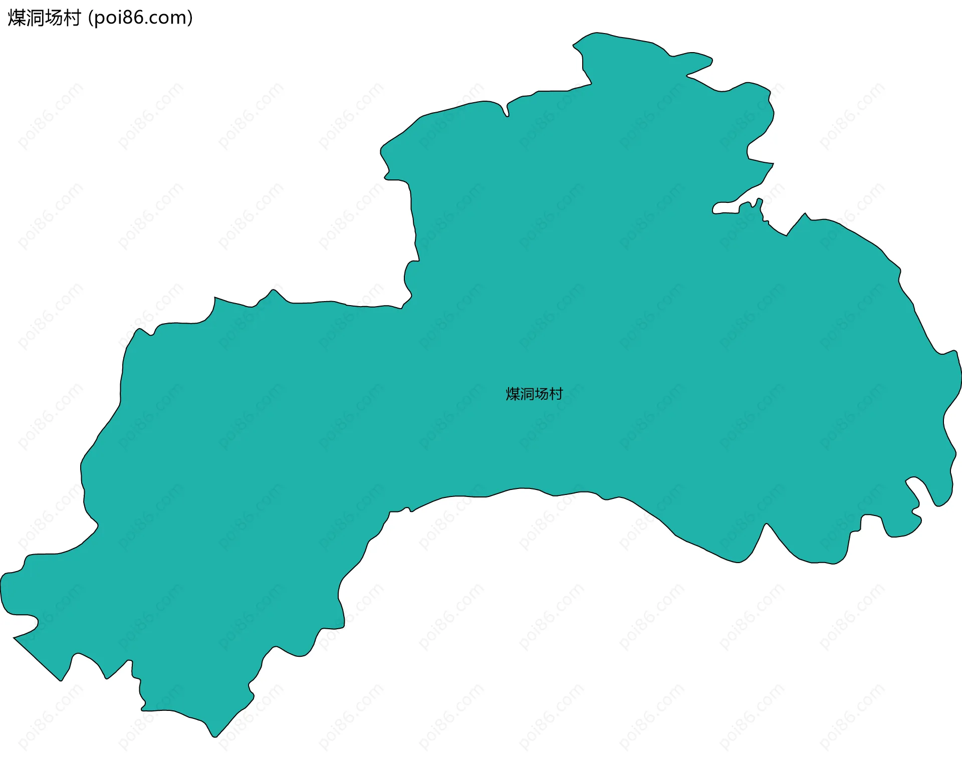 煤洞场村边界地图