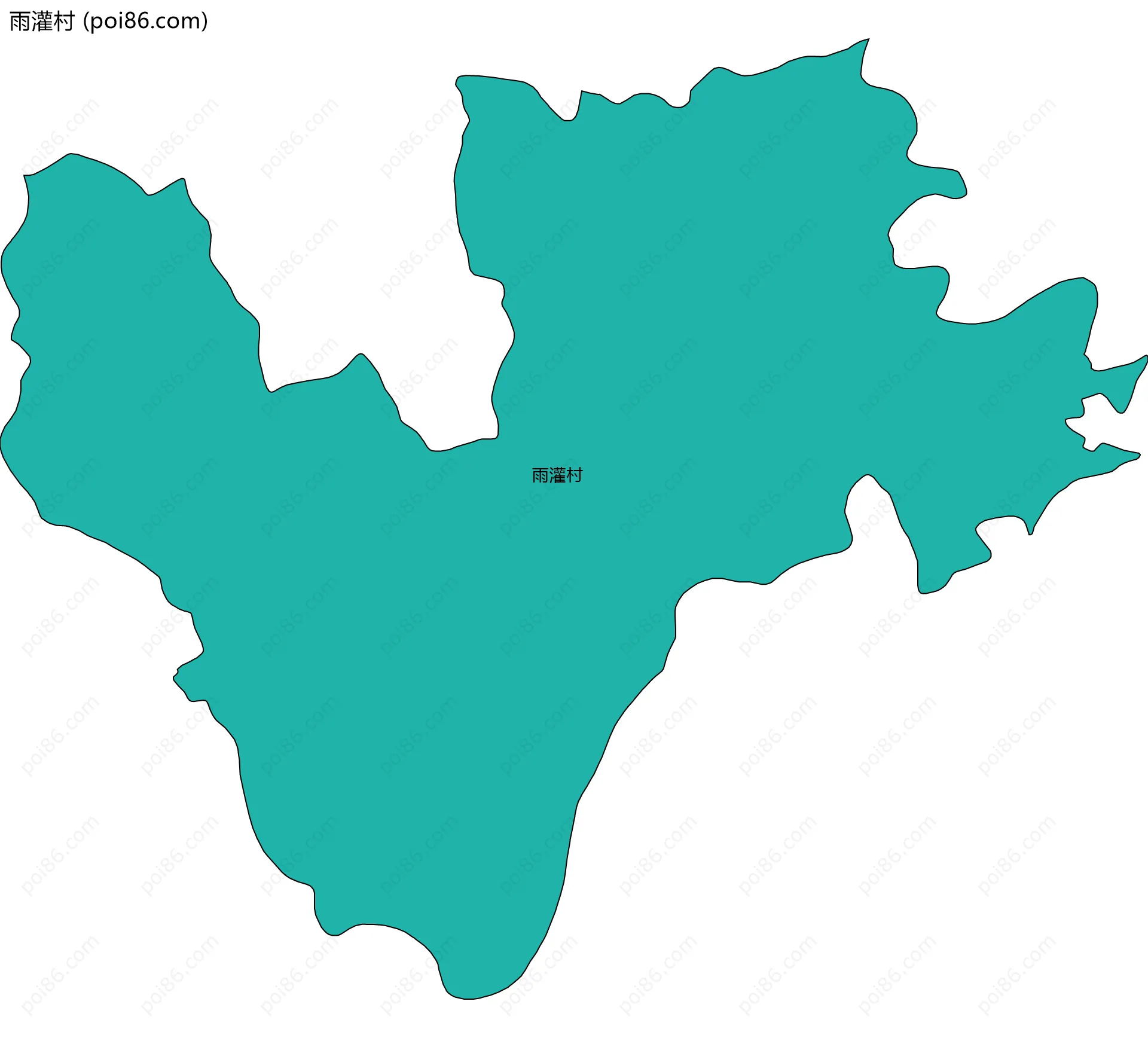 雨灌村边界地图