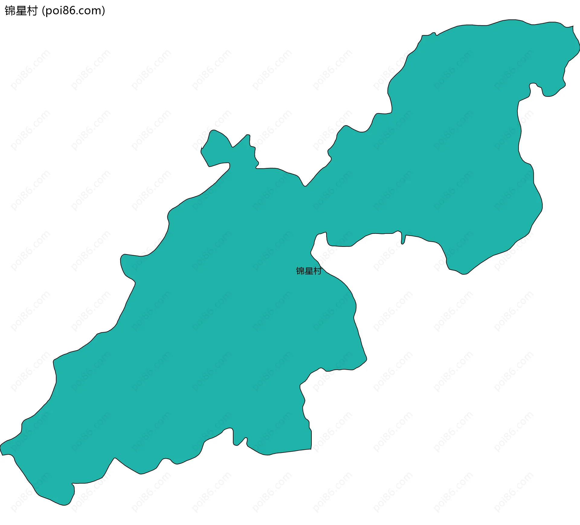 锦星村边界地图