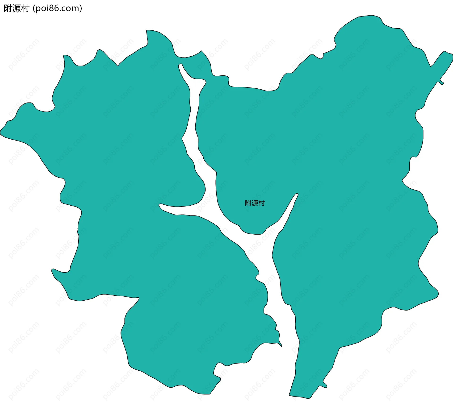 附源村边界地图