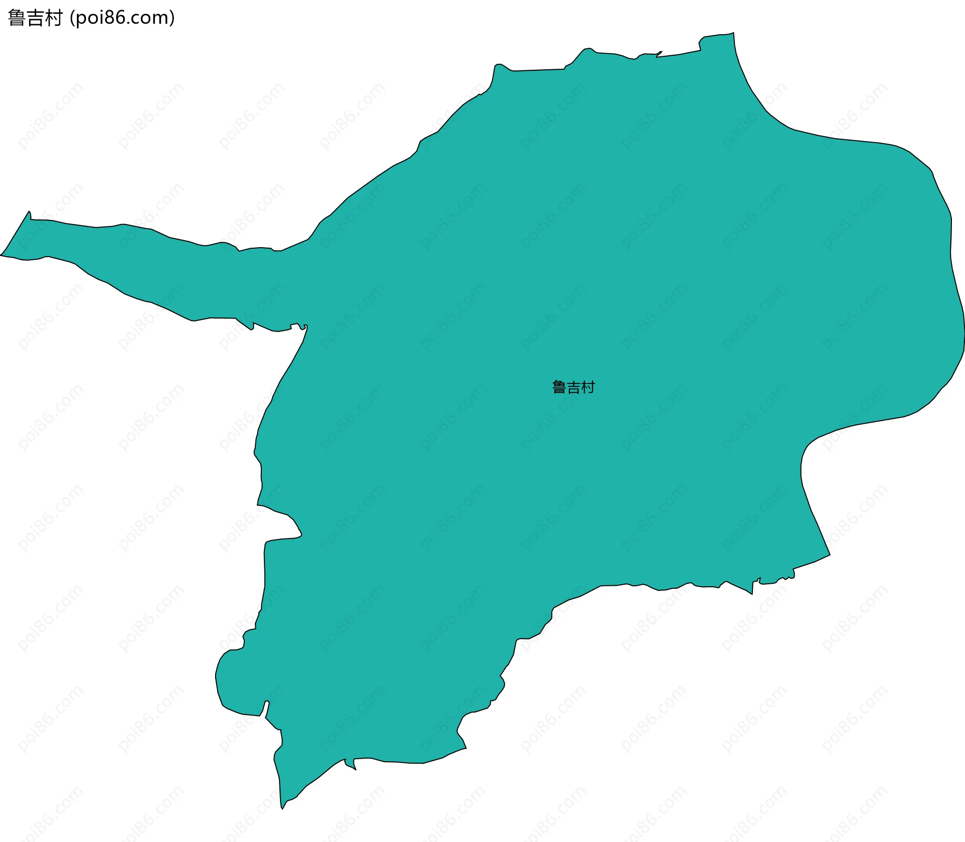 鲁吉村边界地图