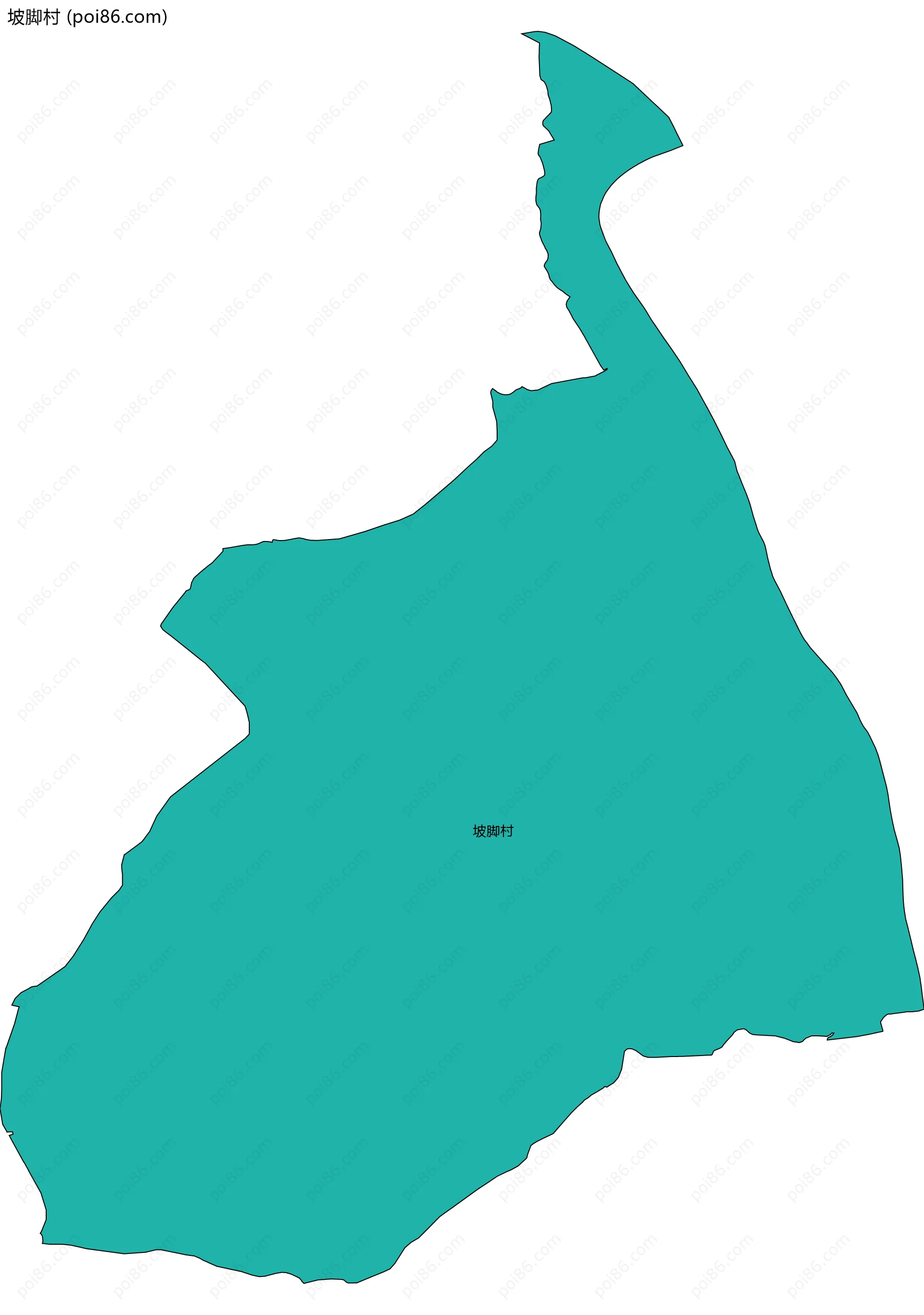 坡脚村边界地图