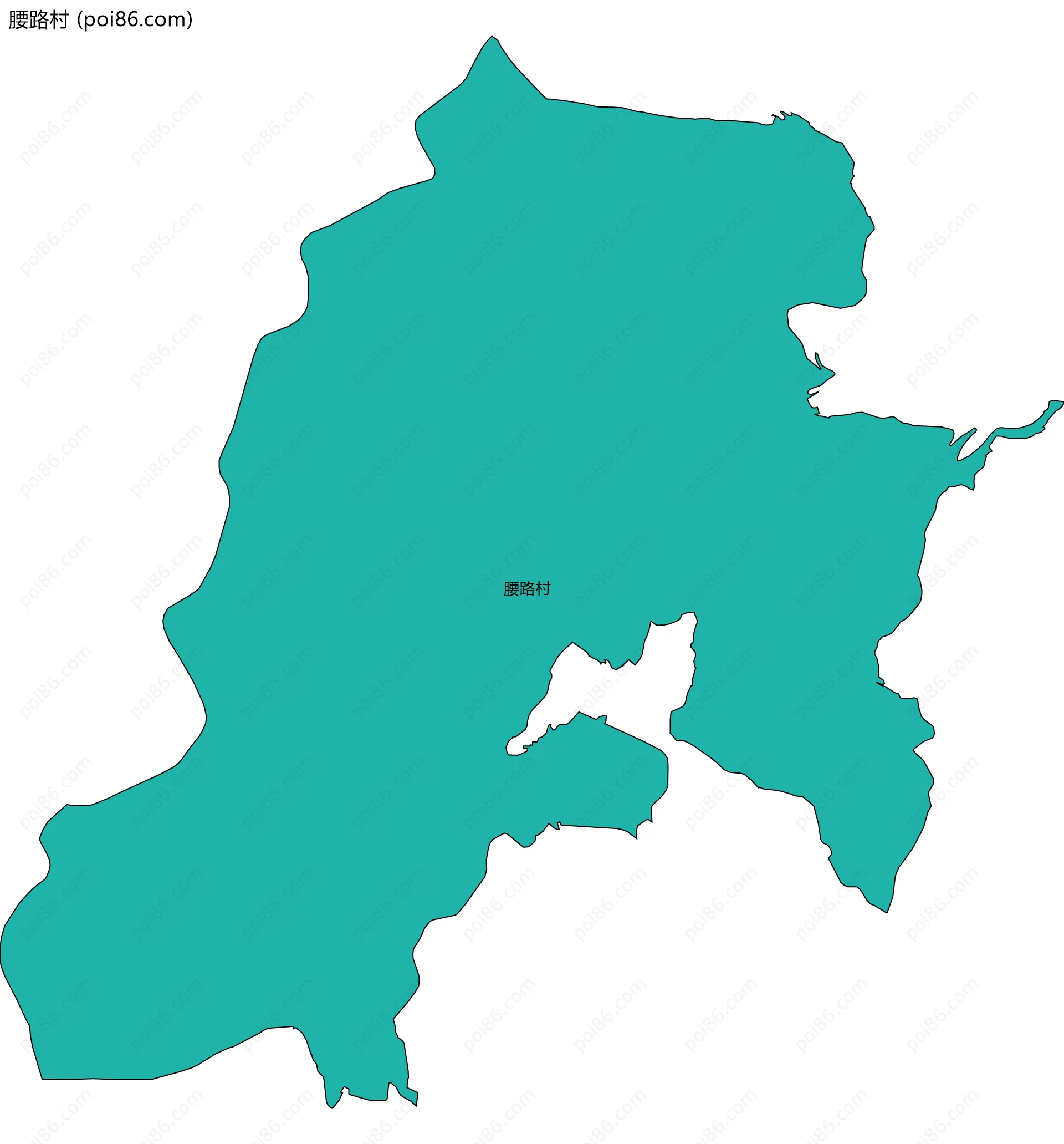 腰路村边界地图