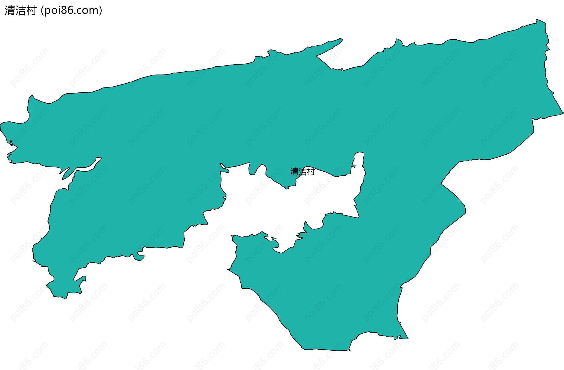 清洁村边界地图