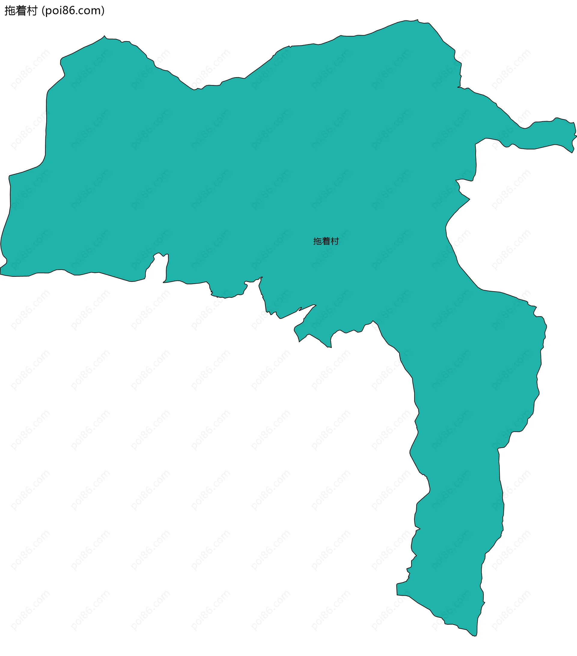 拖着村边界地图