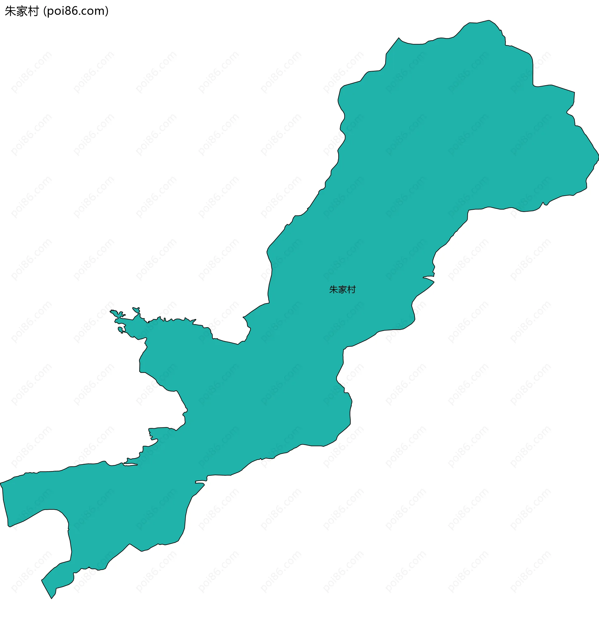 朱家村边界地图