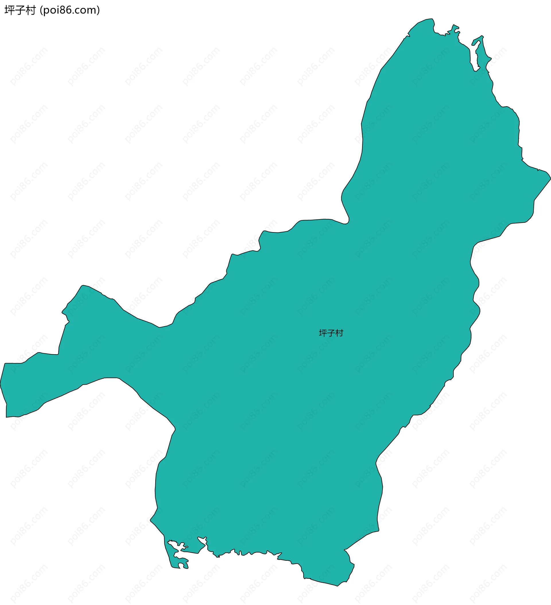 坪子村边界地图