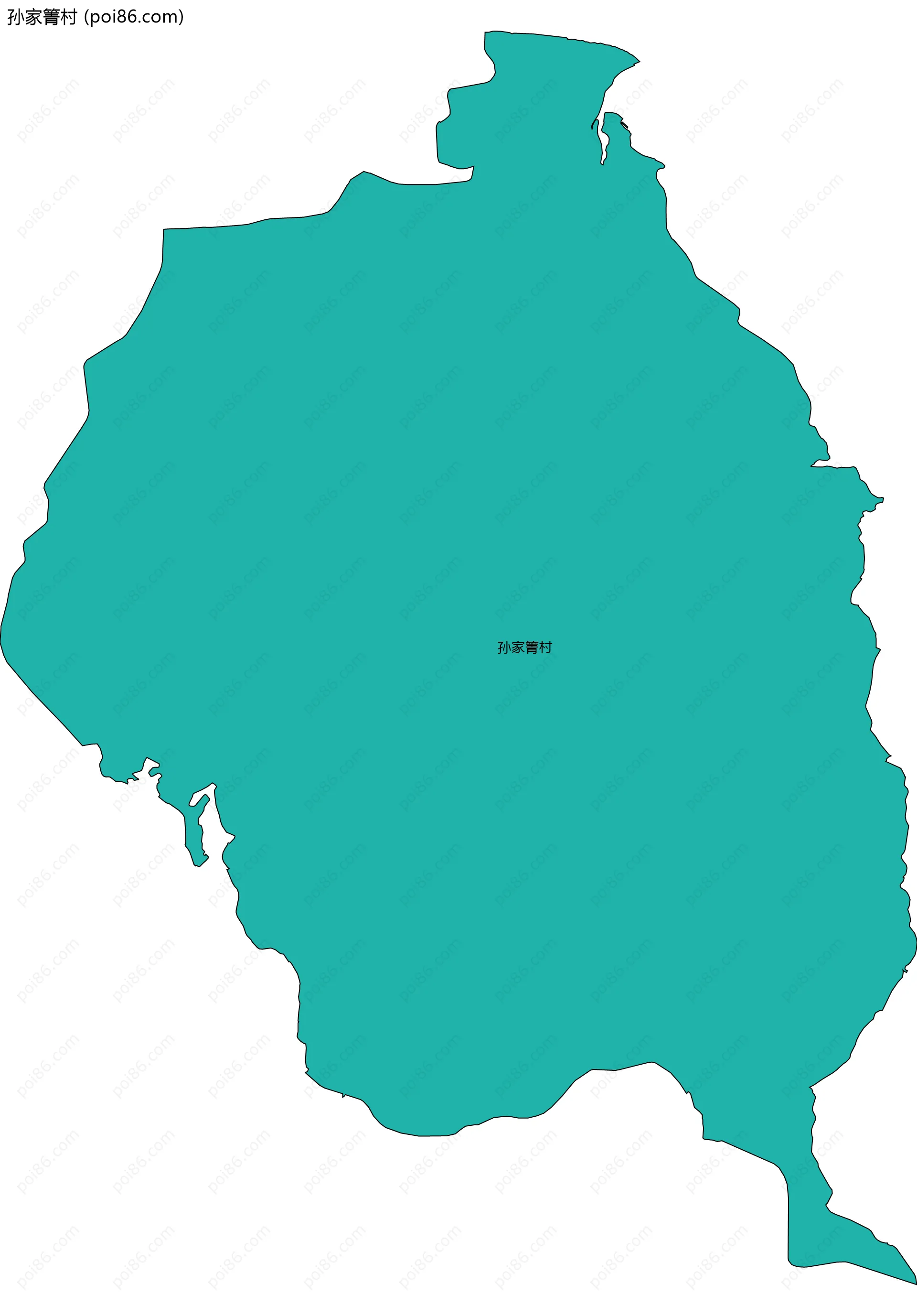 孙家箐村边界地图