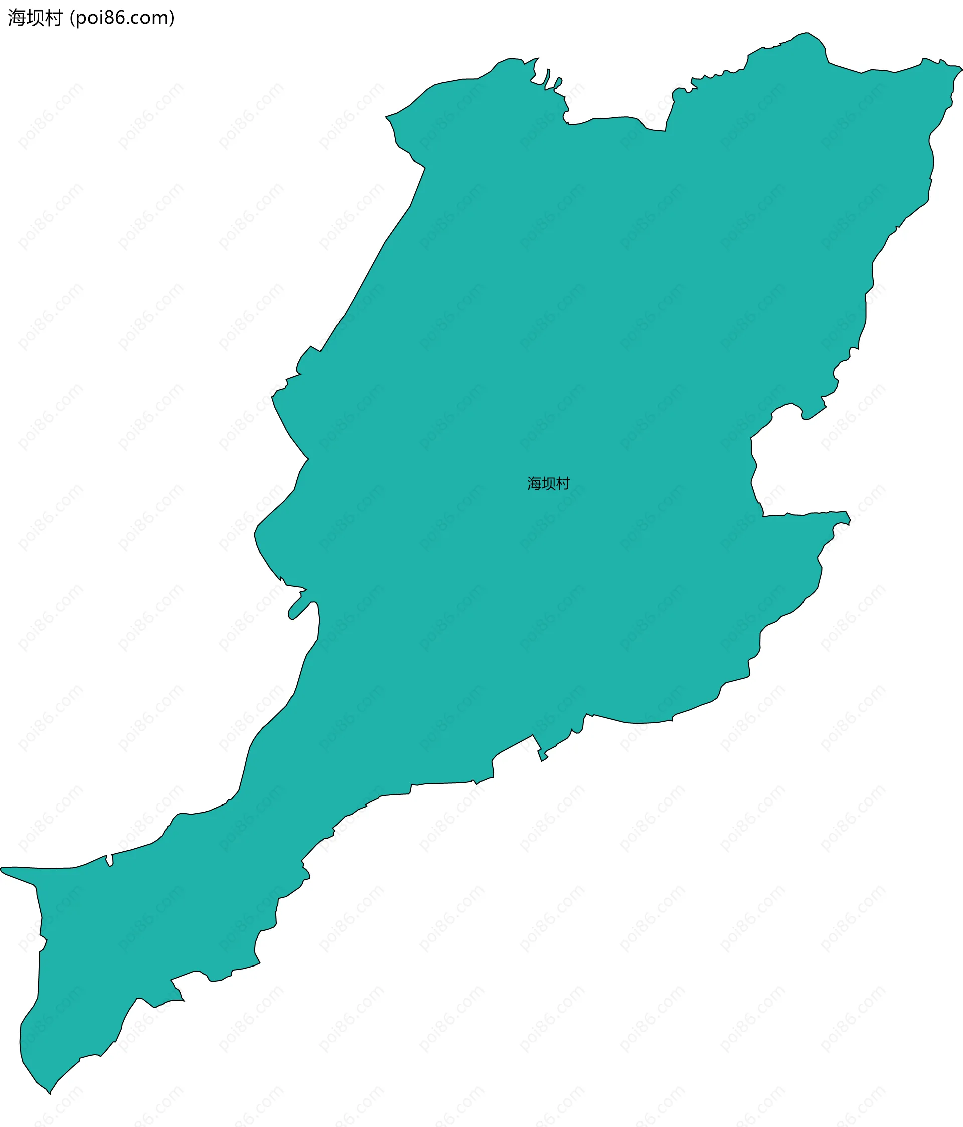 海坝村边界地图