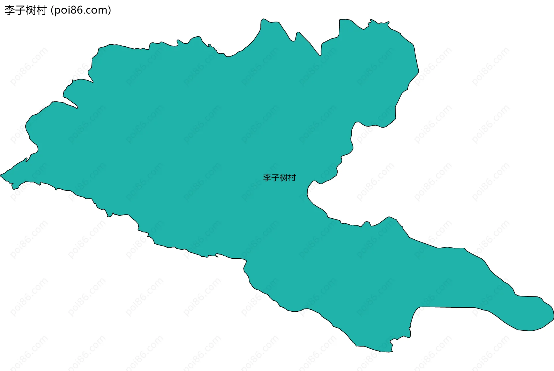 李子树村边界地图