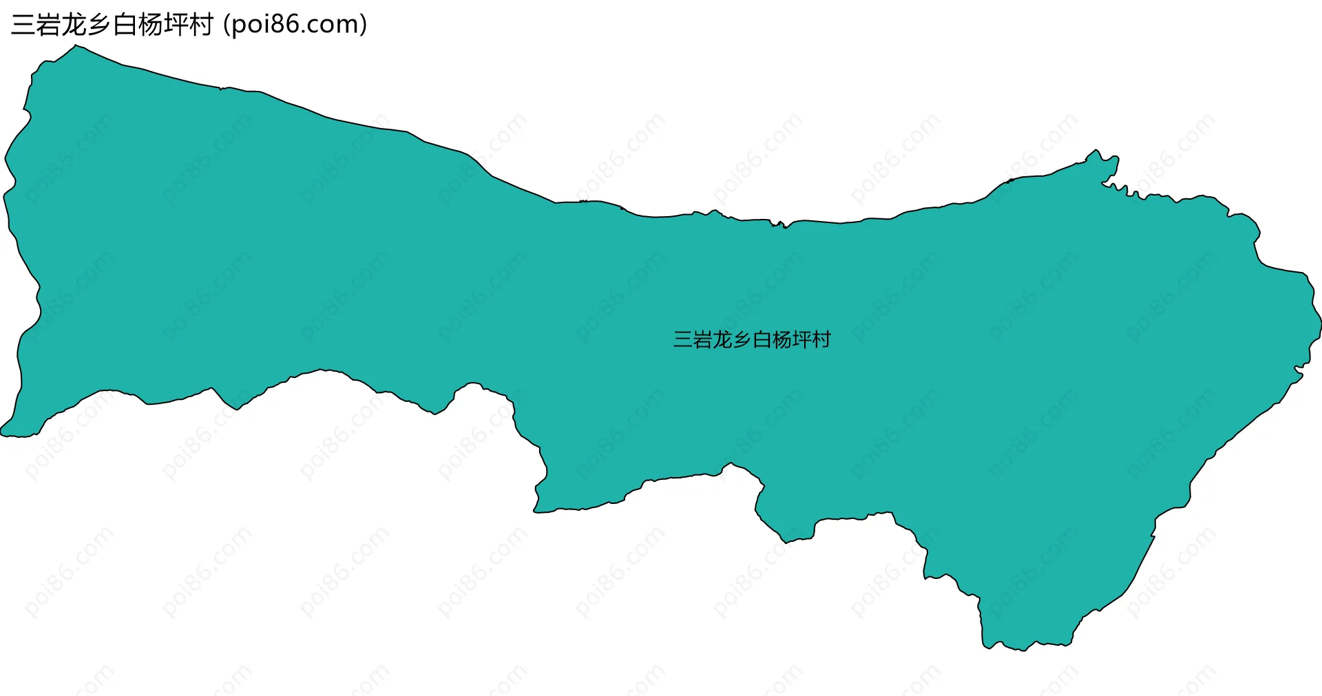 三岩龙乡白杨坪村边界地图