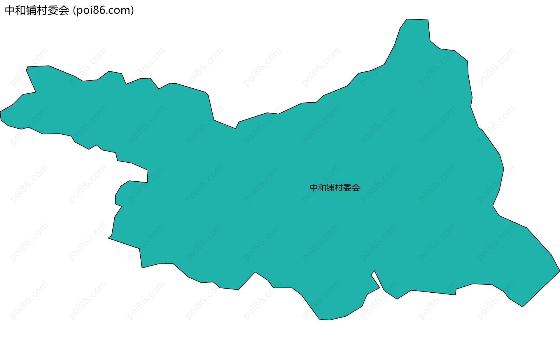 中和铺村委会边界地图