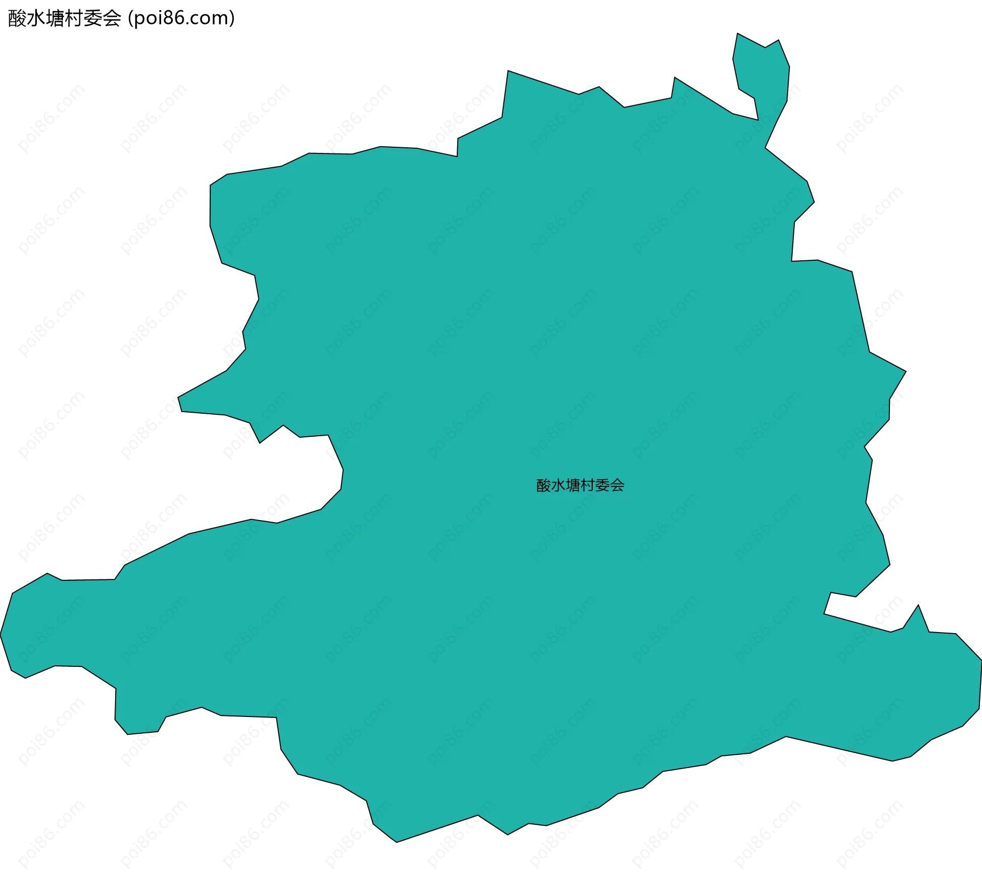 酸水塘村委会边界地图
