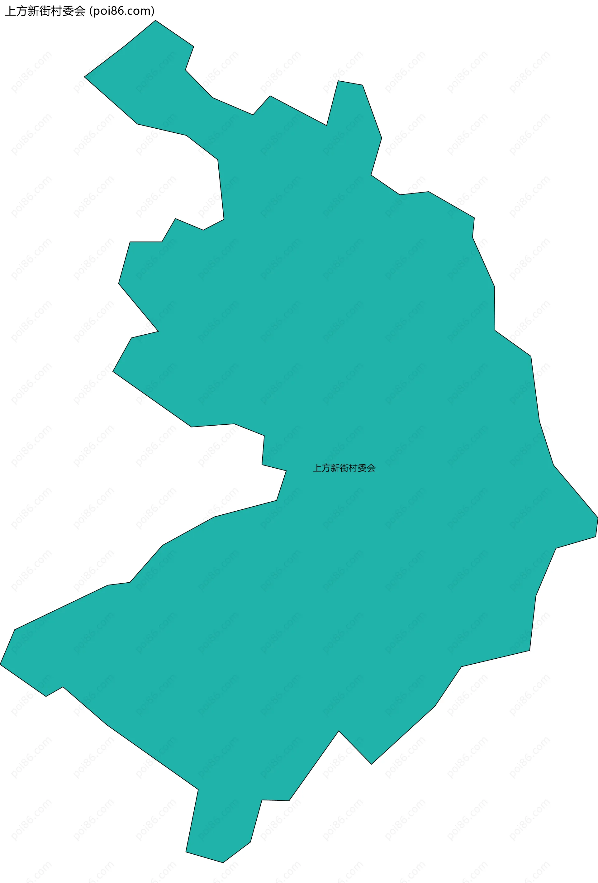上方新街村委会边界地图