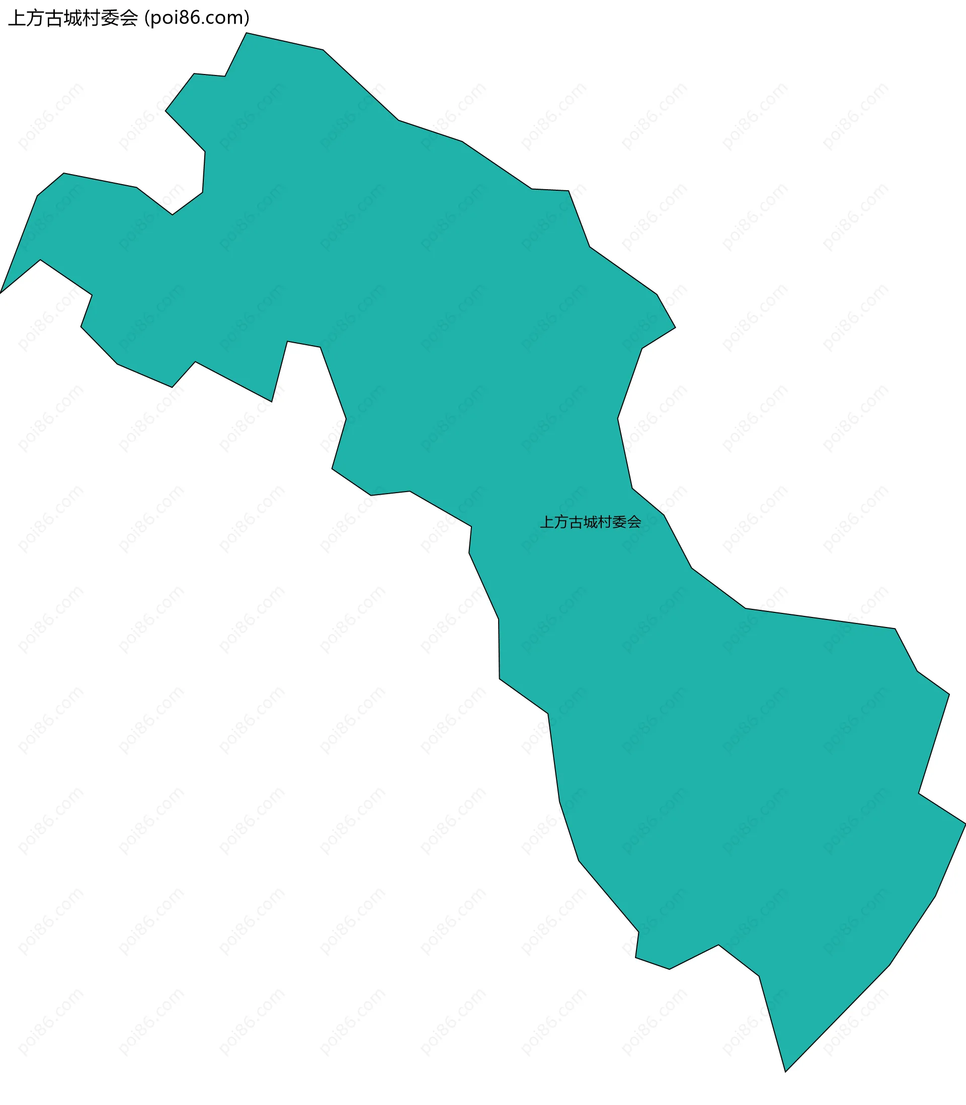 上方古城村委会边界地图