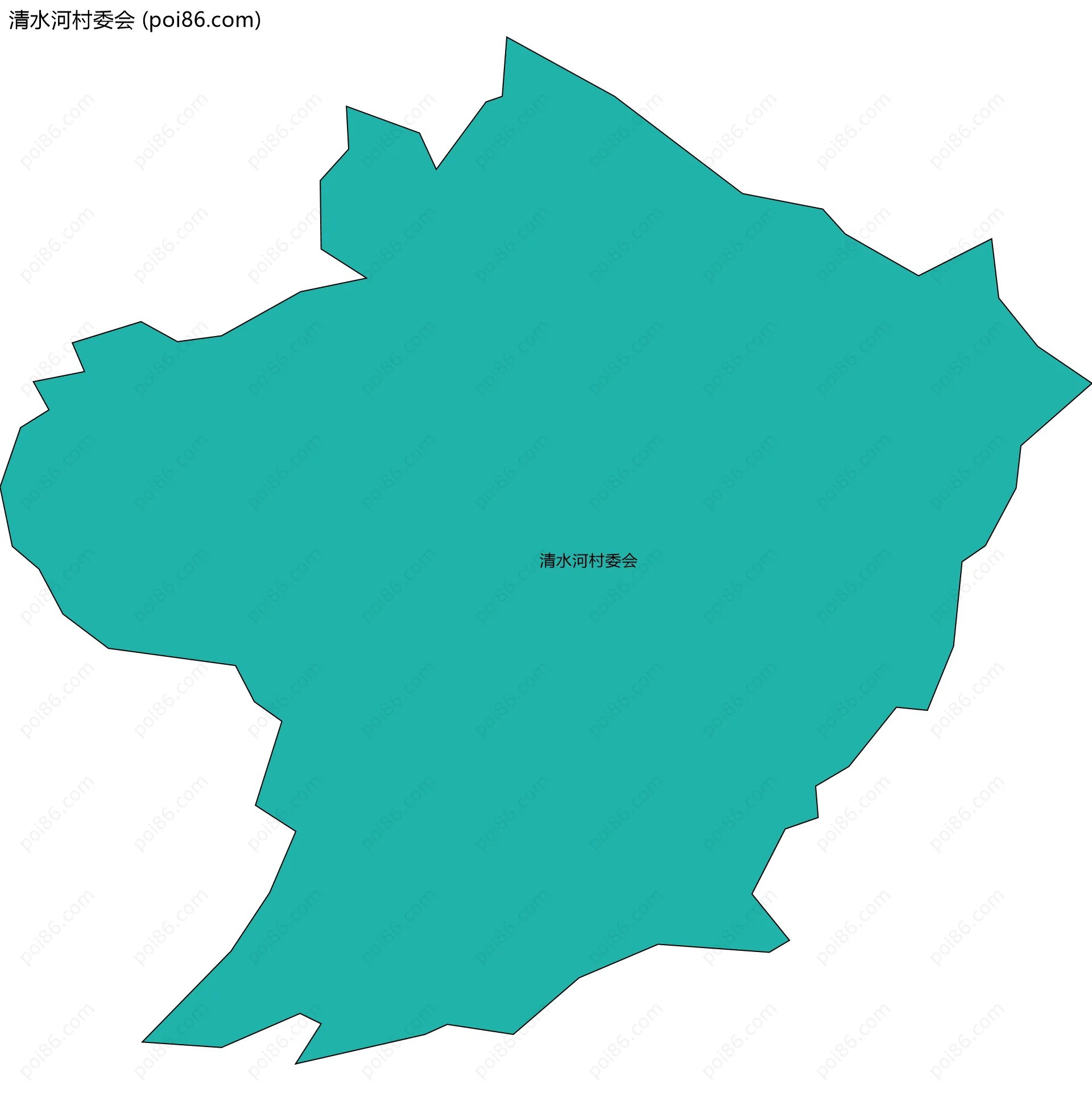 清水河村委会边界地图