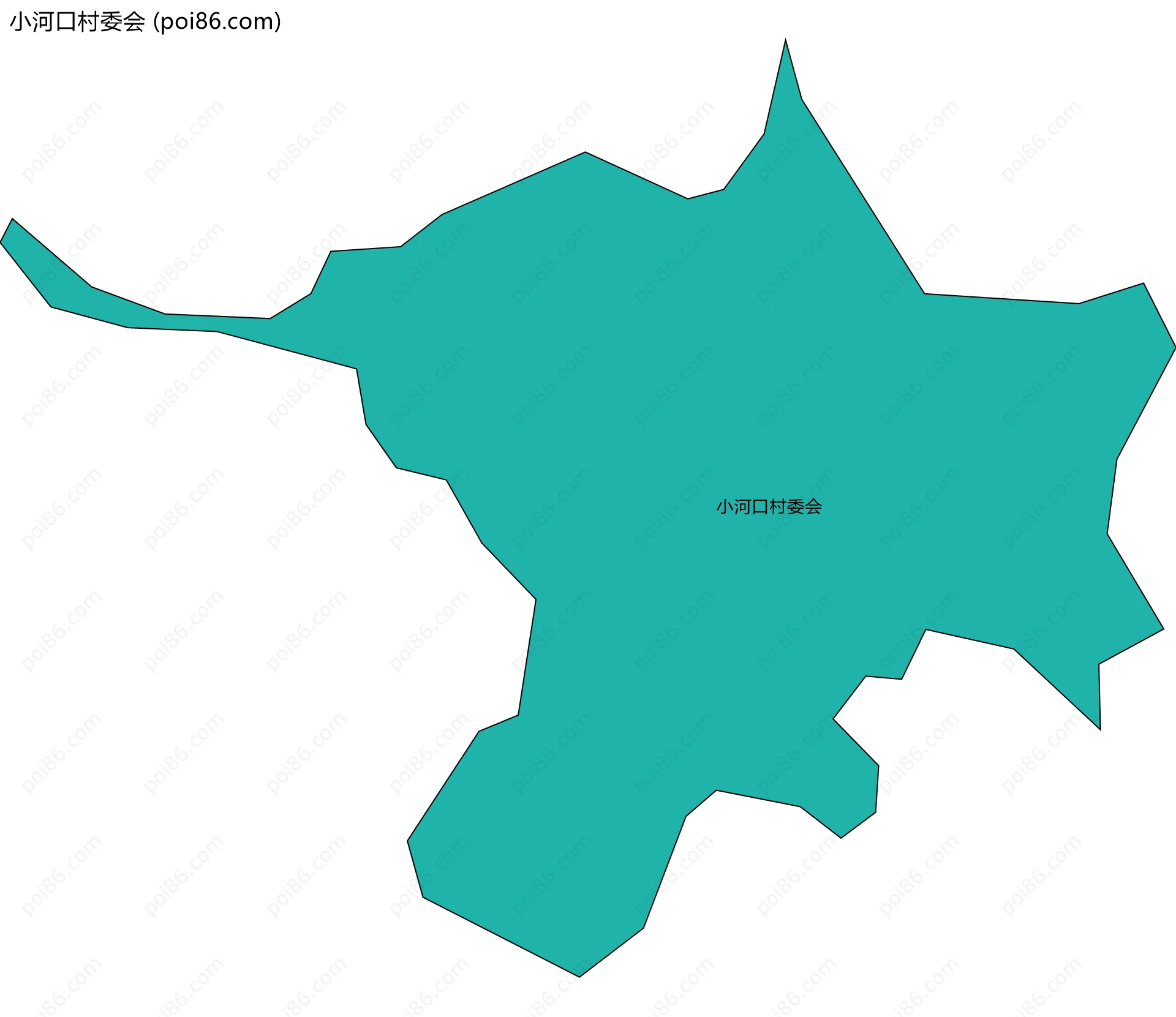 小河口村委会边界地图