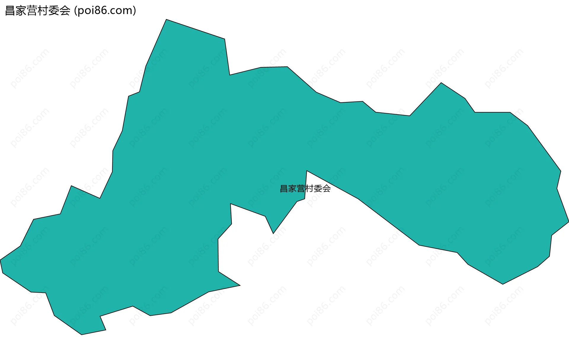 昌家营村委会边界地图