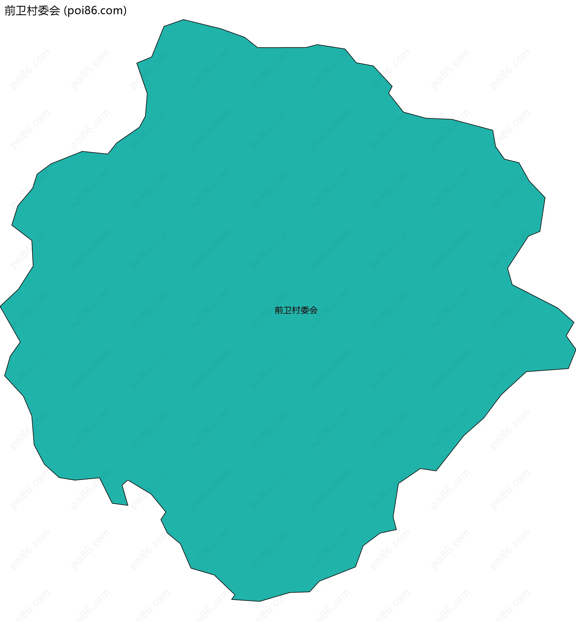 前卫村委会边界地图