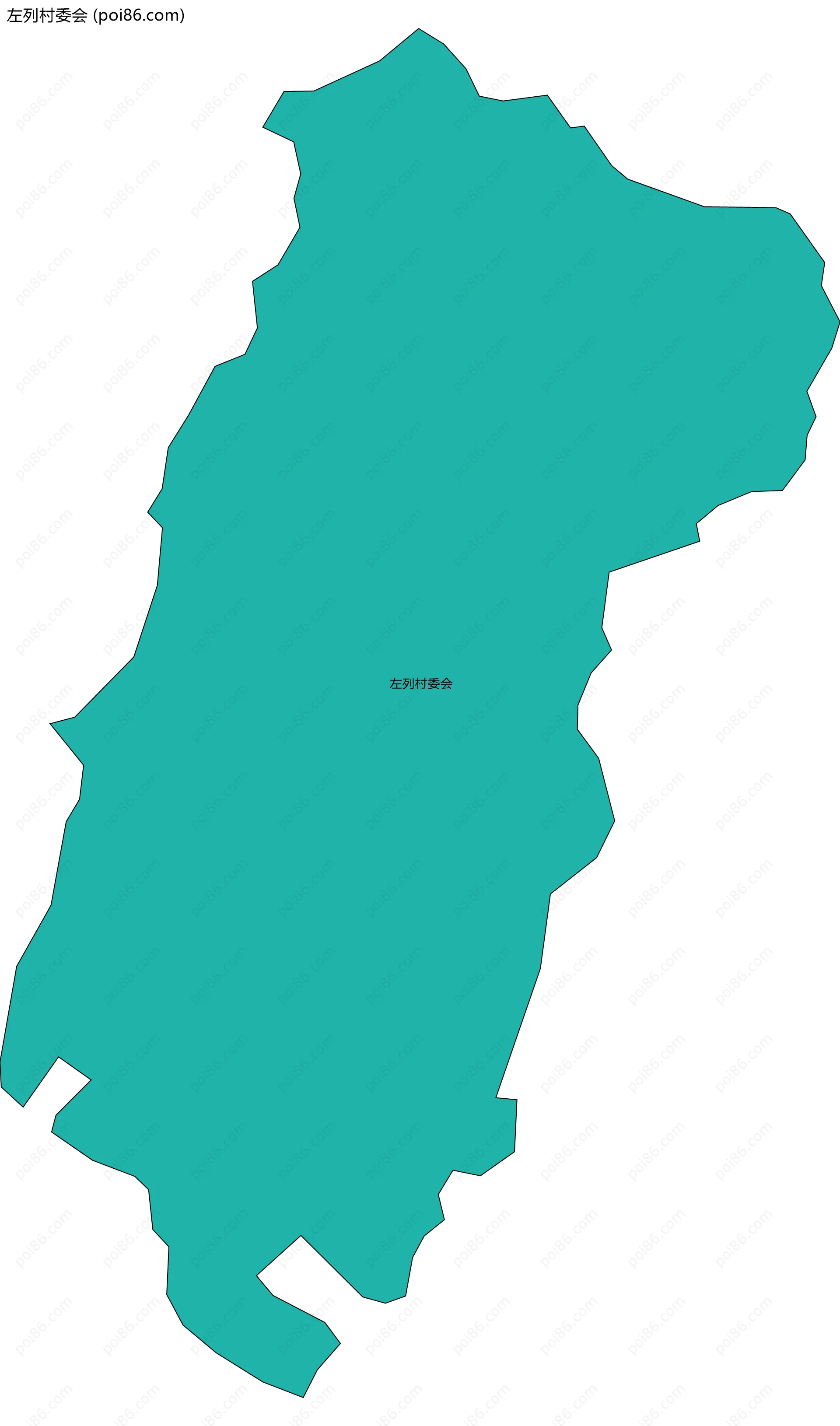 左列村委会边界地图