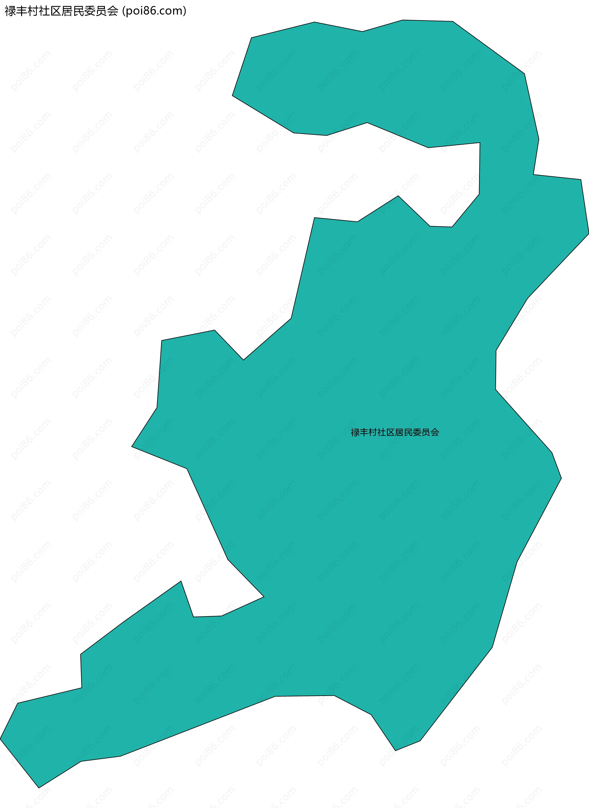 禄丰村社区居民委员会边界地图