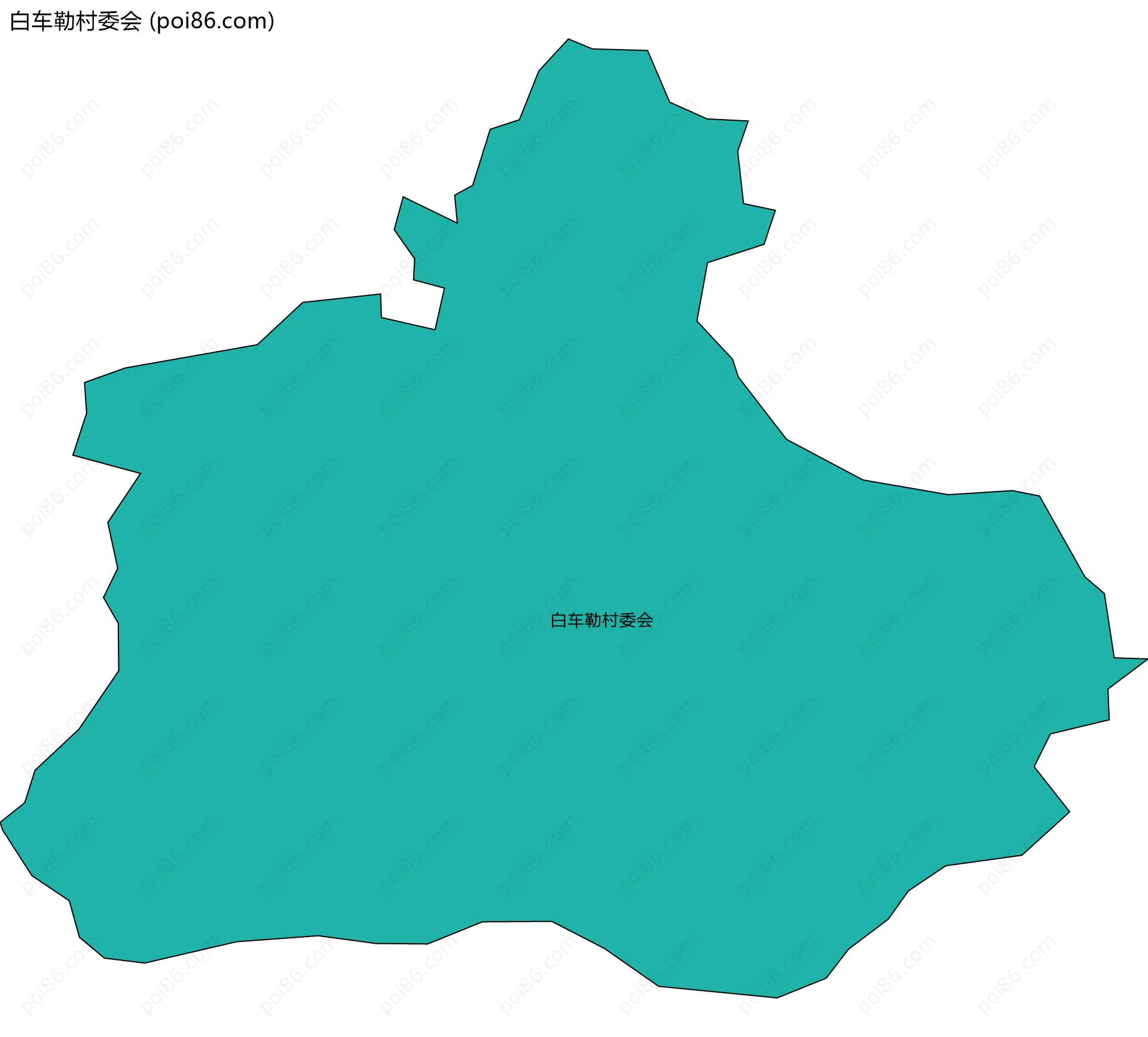 白车勒村委会边界地图