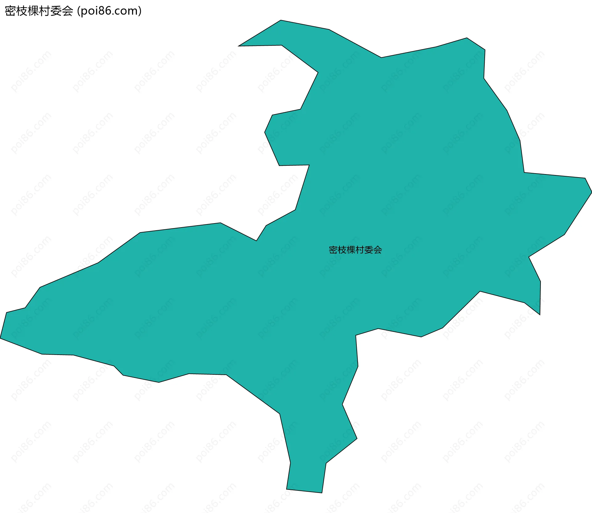 密枝棵村委会边界地图