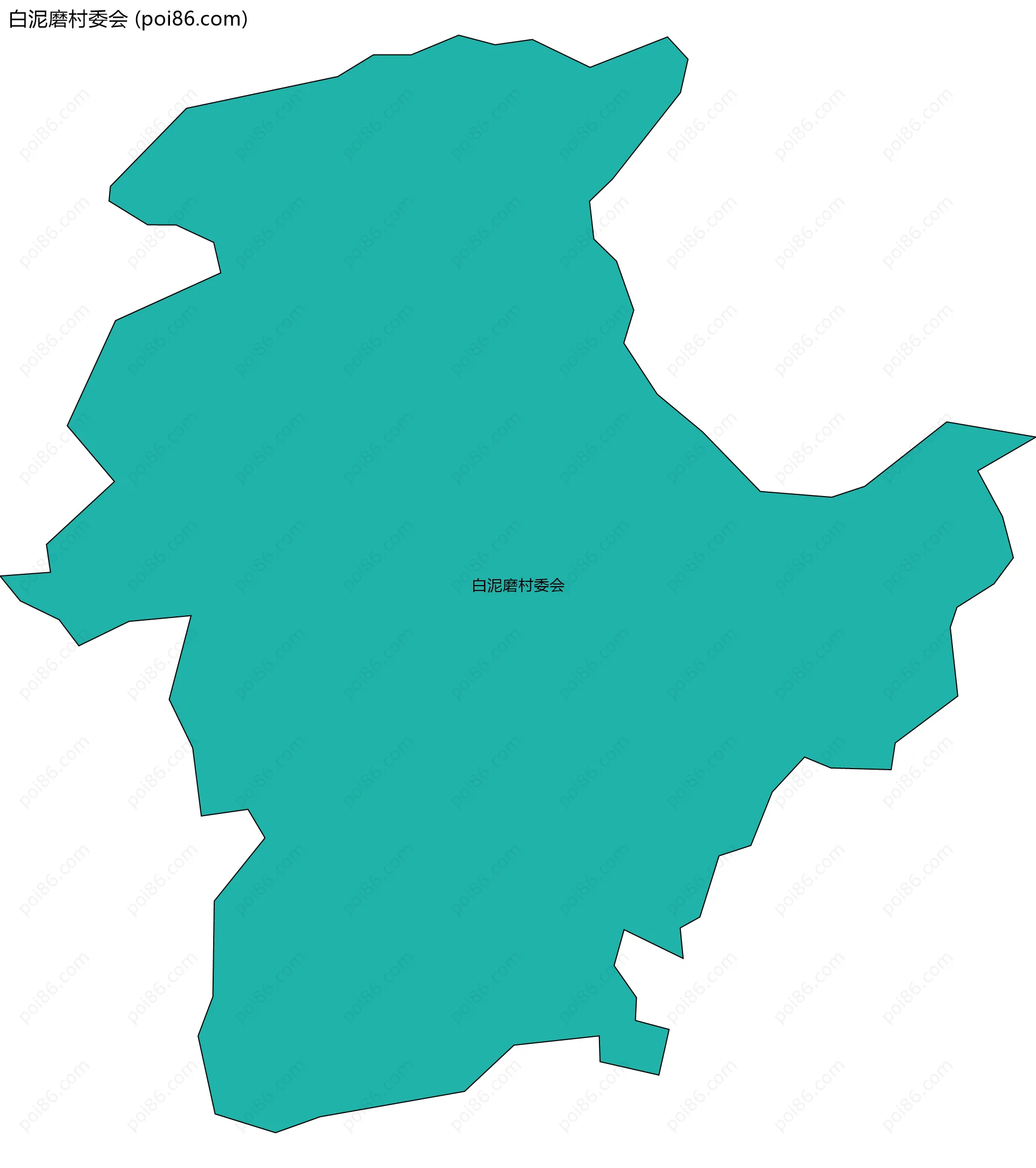 白泥磨村委会边界地图