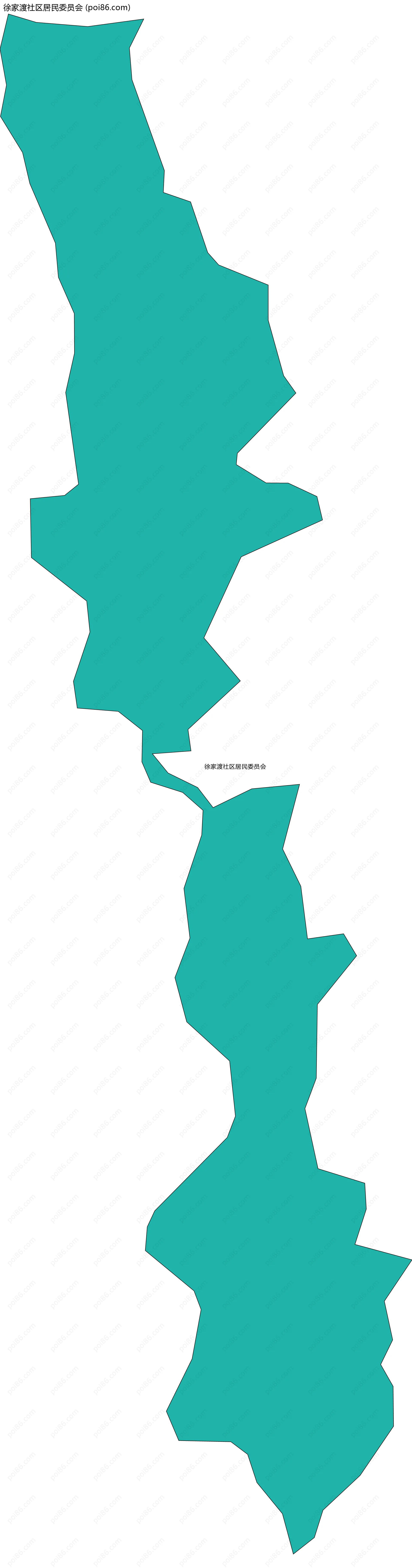 徐家渡社区居民委员会边界地图