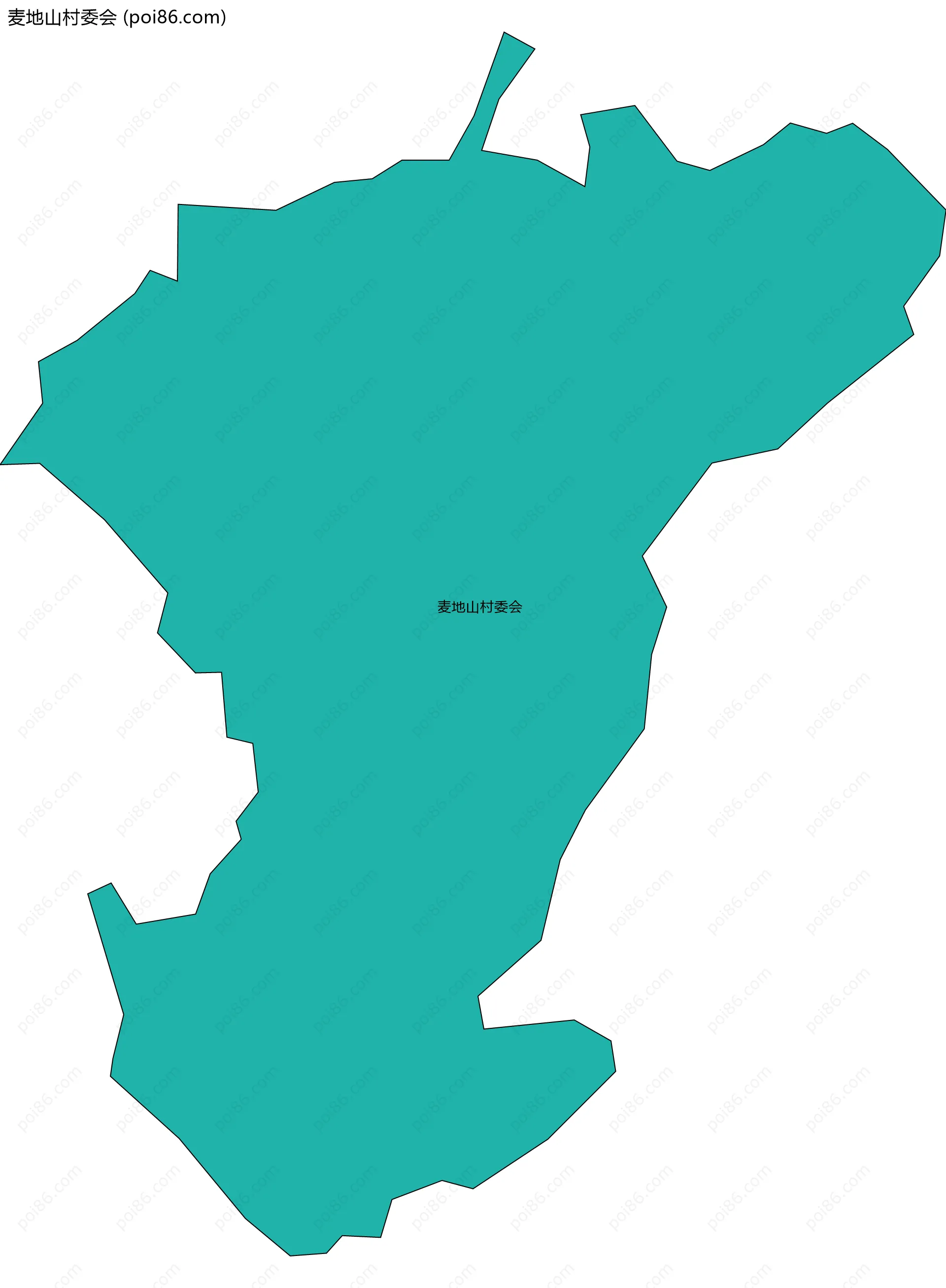 麦地山村委会边界地图