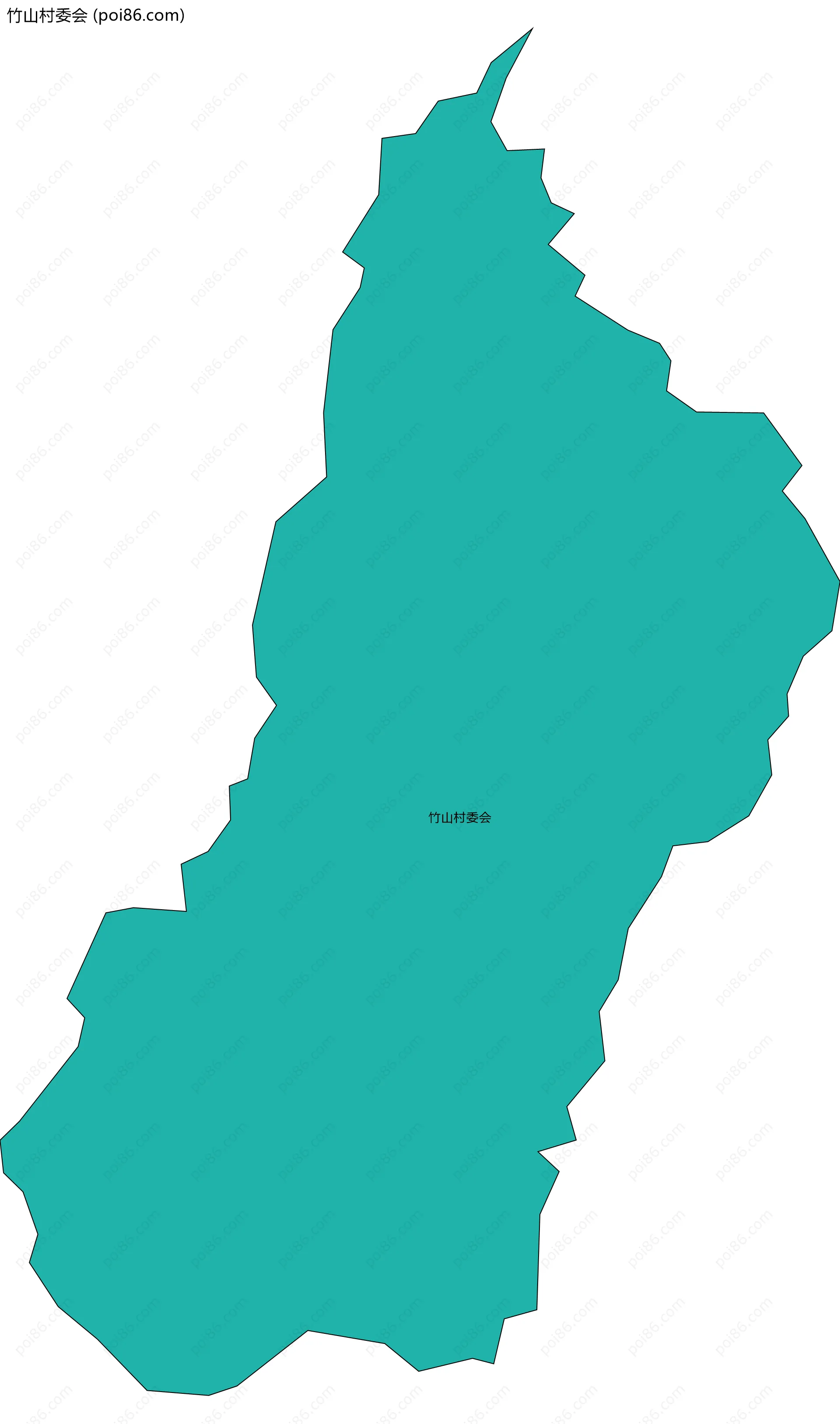 竹山村委会边界地图