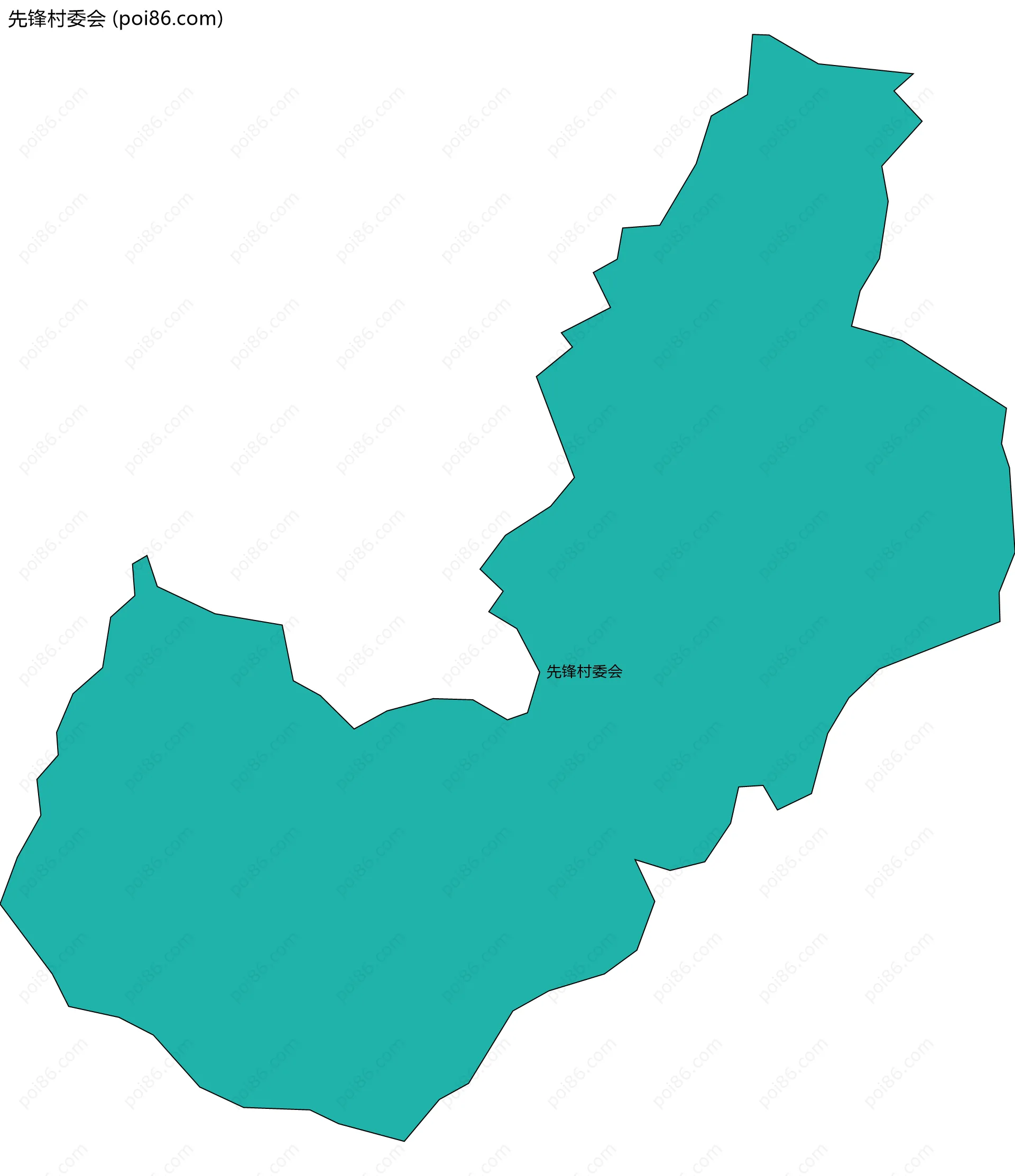 先锋村委会边界地图
