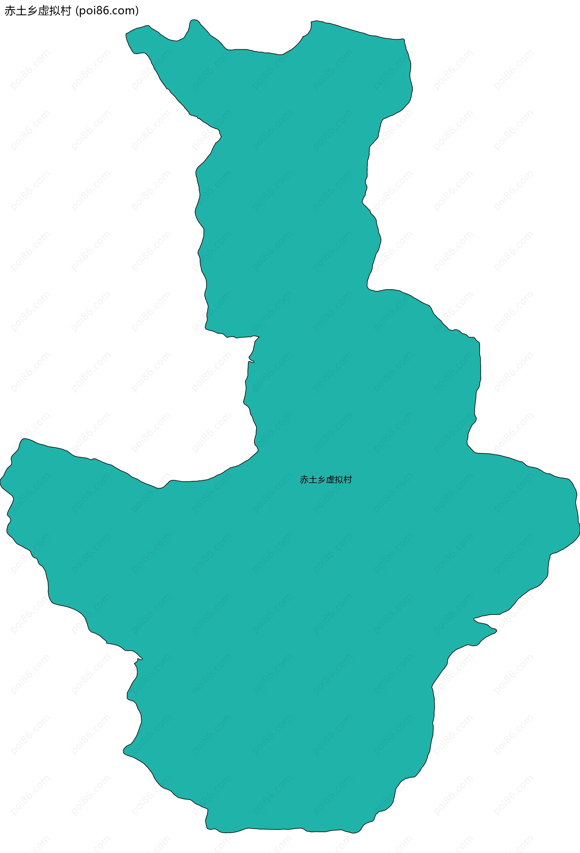 赤土乡虚拟村边界地图