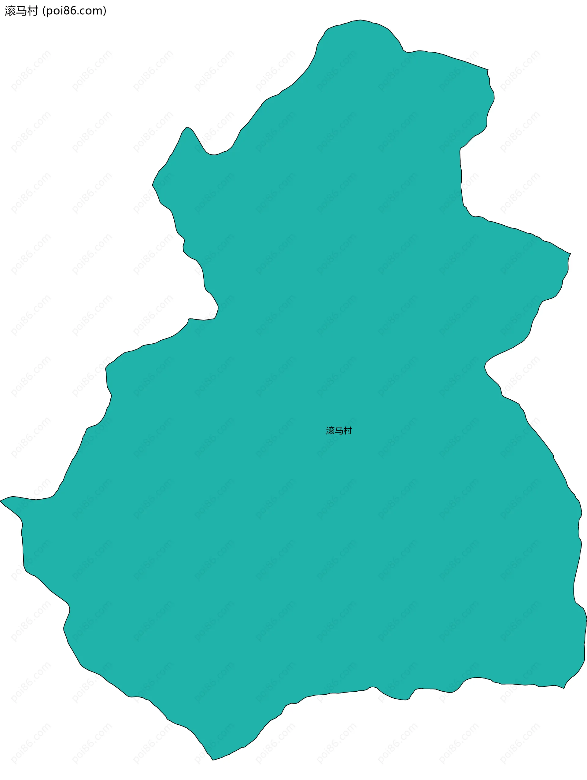 滚马村边界地图