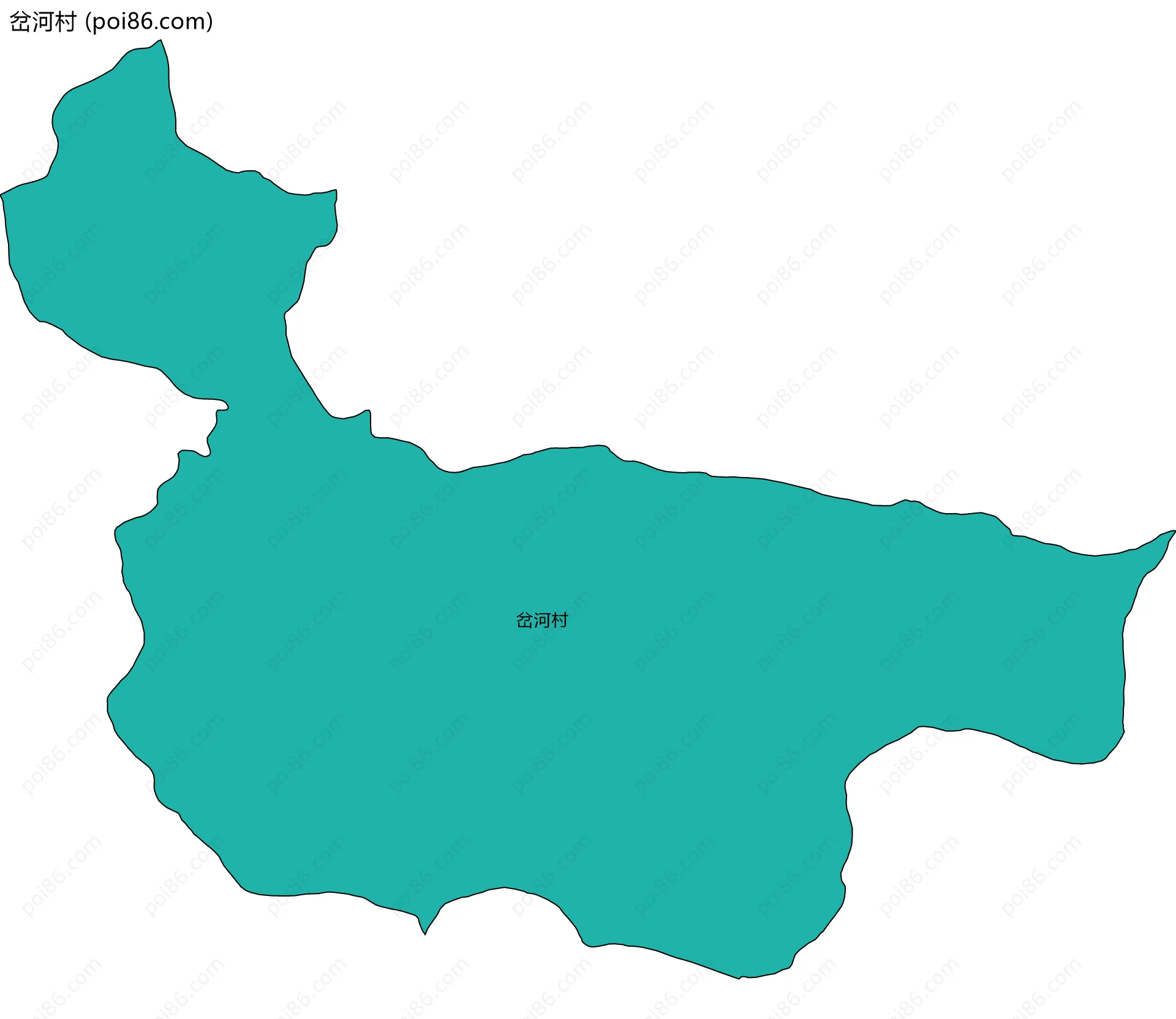岔河村边界地图