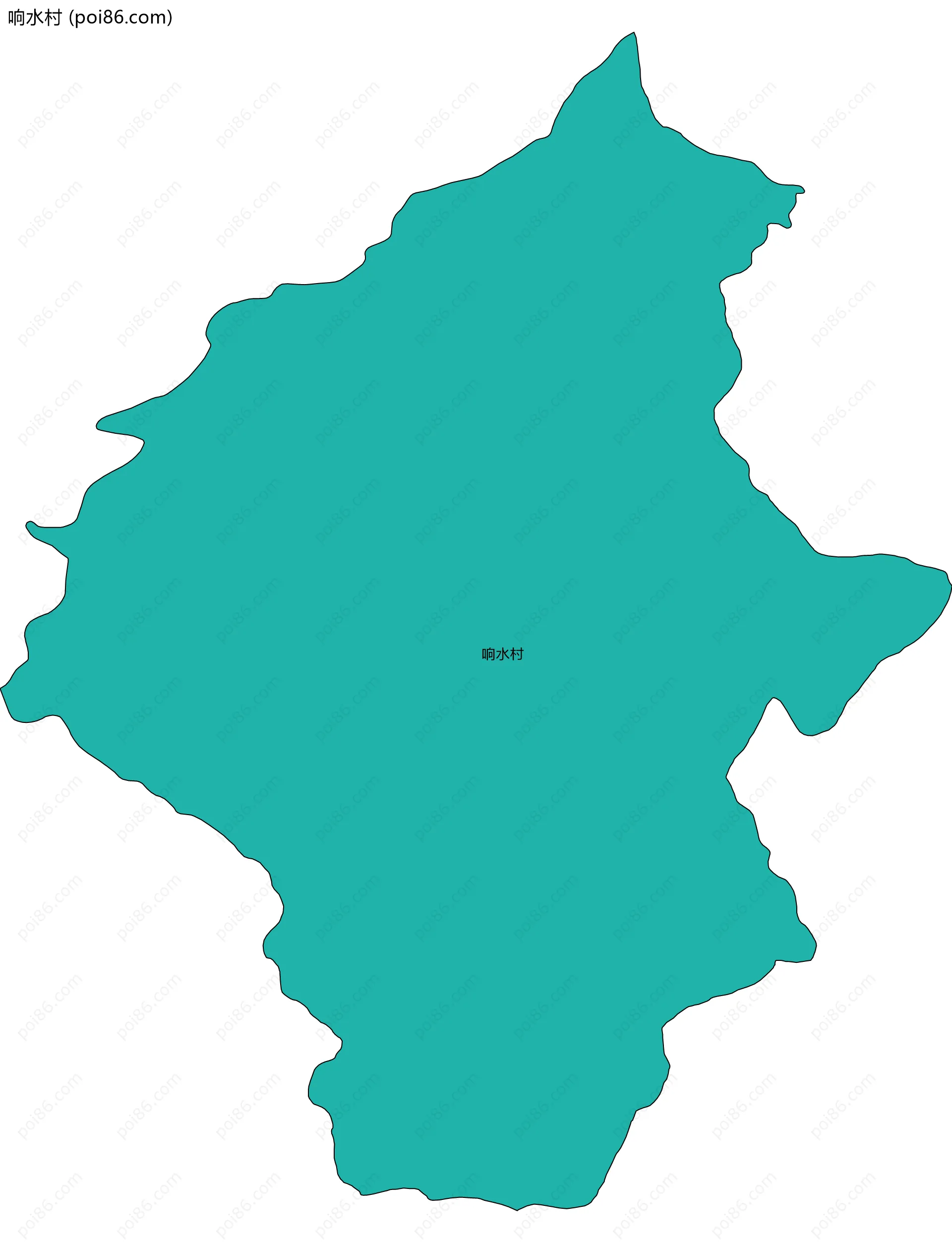 响水村边界地图