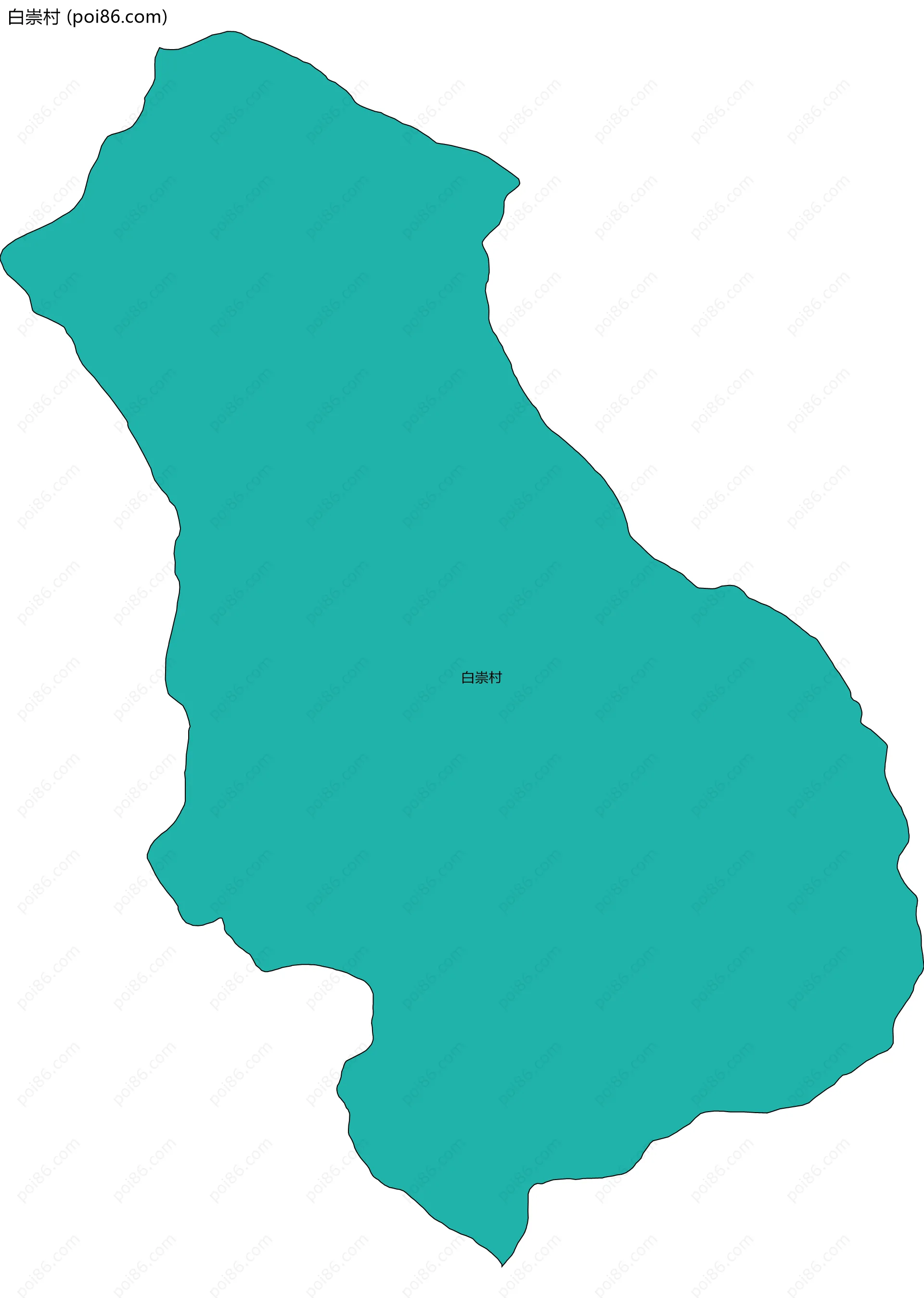 白崇村边界地图