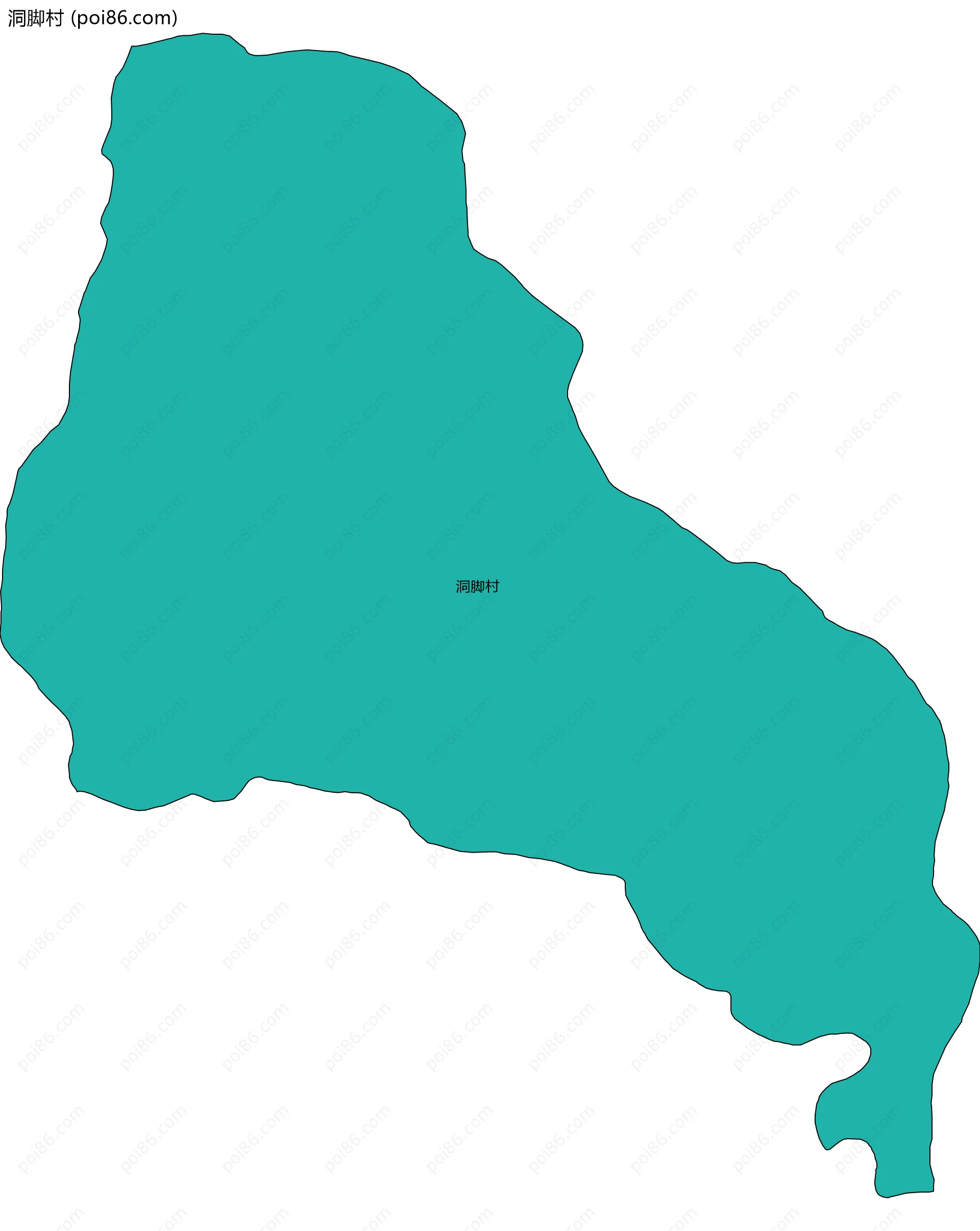 洞脚村边界地图