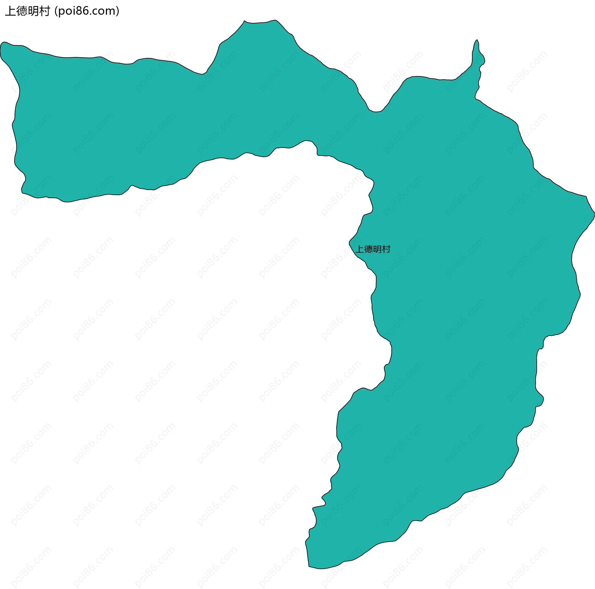 上德明村边界地图