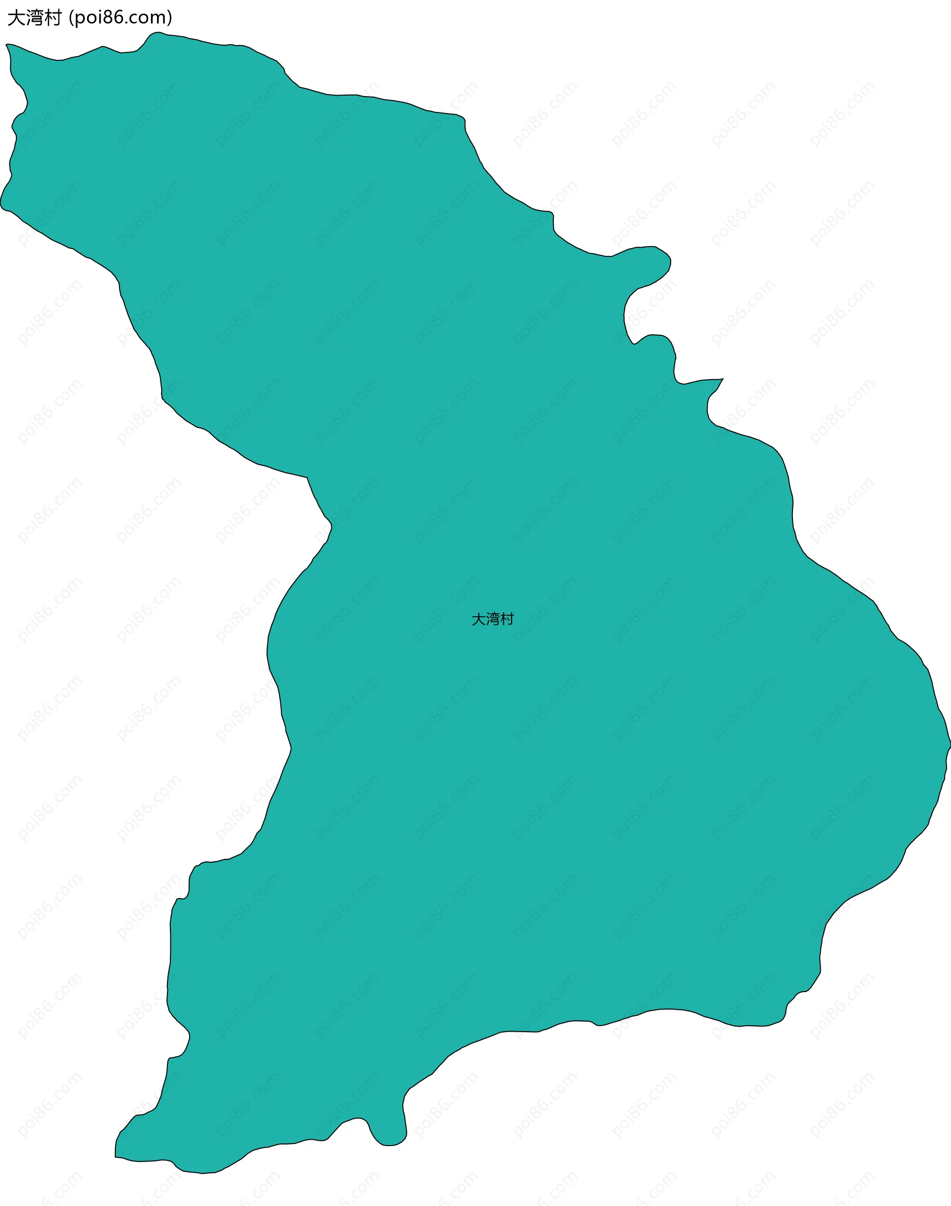 大湾村边界地图